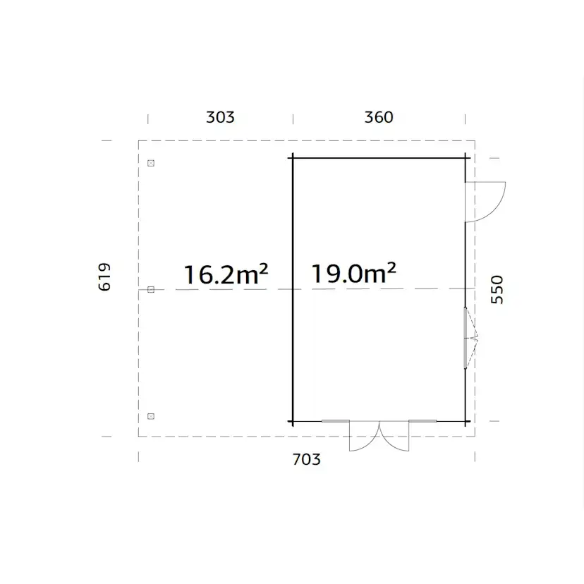 Hytte Palmako Irene 36,5 m2