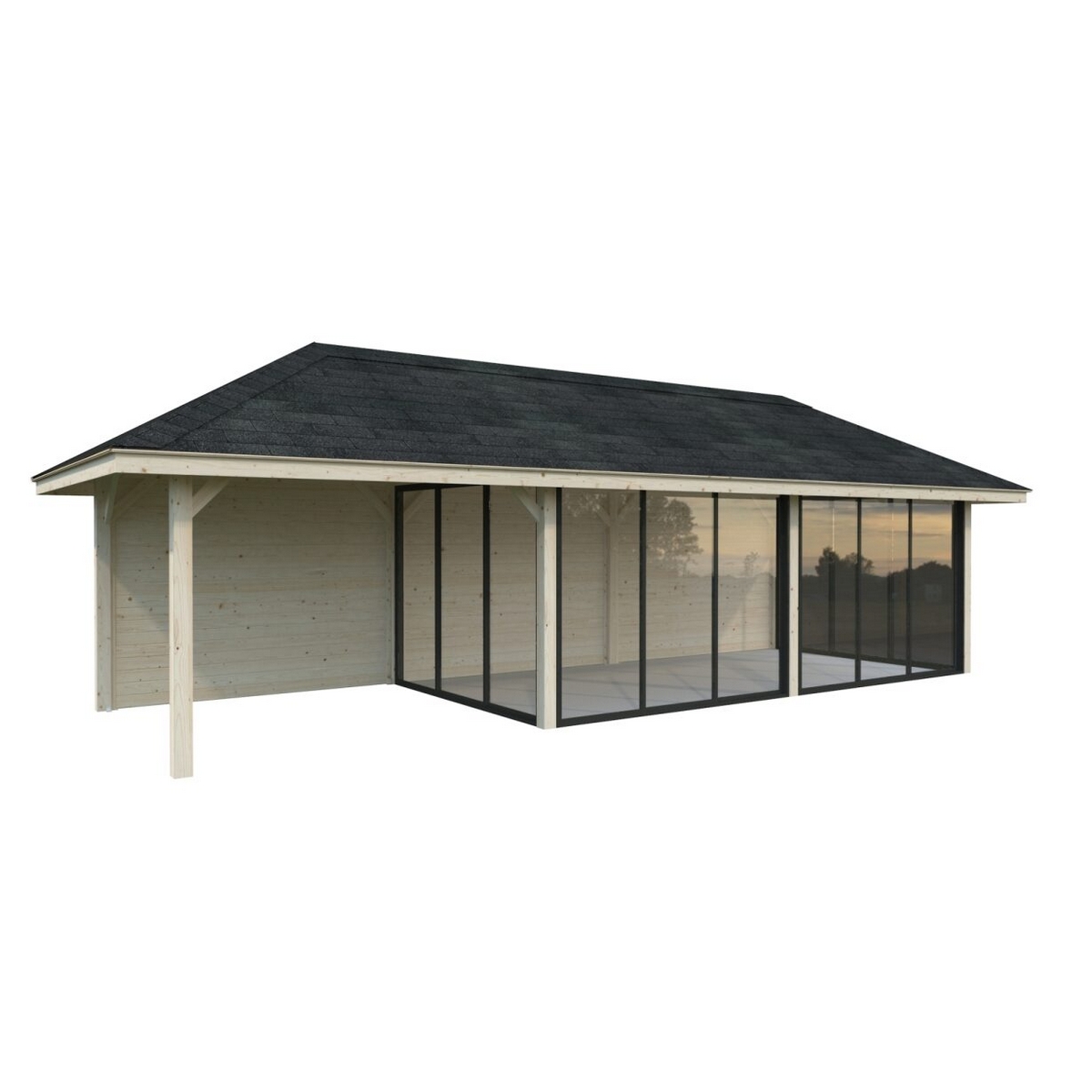 Hagestue Palmako Bianca 24,9 m2 Sett 218 Slide