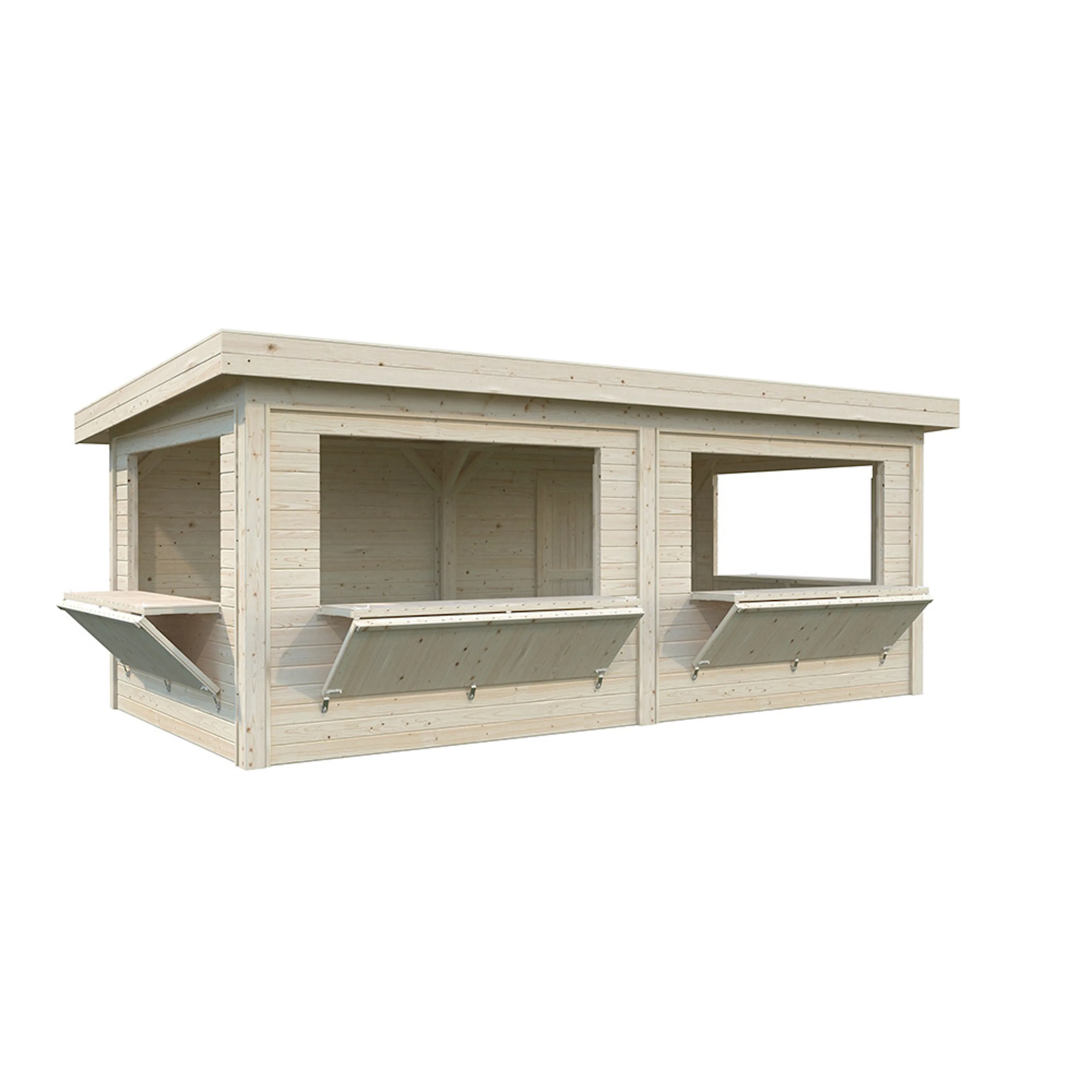 Lenna kiosk 16,6 m2 Set 312 Ubehandlet Tre