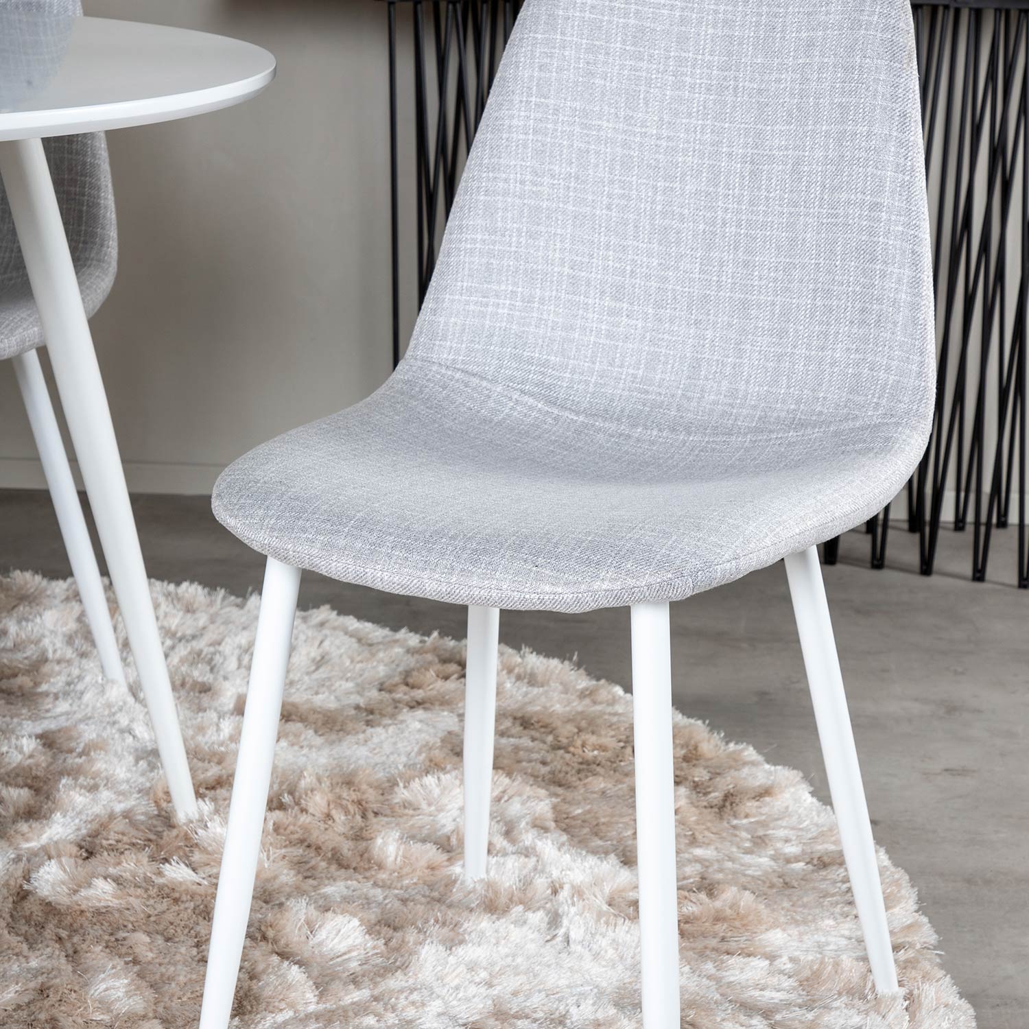 Spisegruppe Venture Home Plake med 4 Pobbie Stoler Polyester Rundt