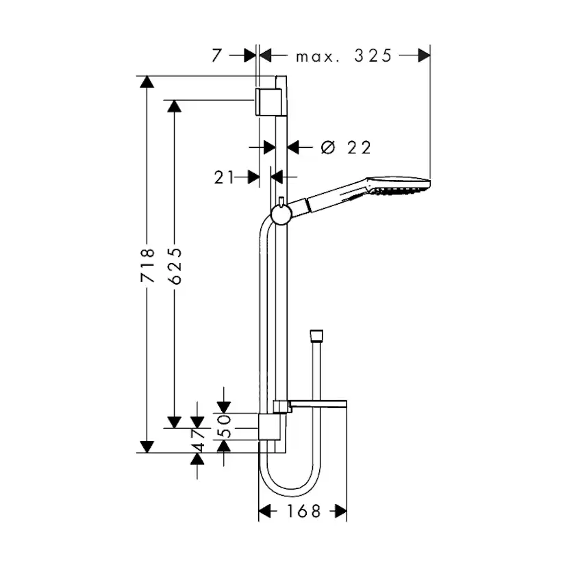 Dusjsett Hansgrohe Raindance Select E 120 Hvit/Krom