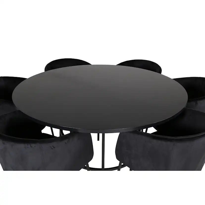 Spisegruppe furniture/fashion Copenhagen Ø140 cm med 6 Berit Stoler