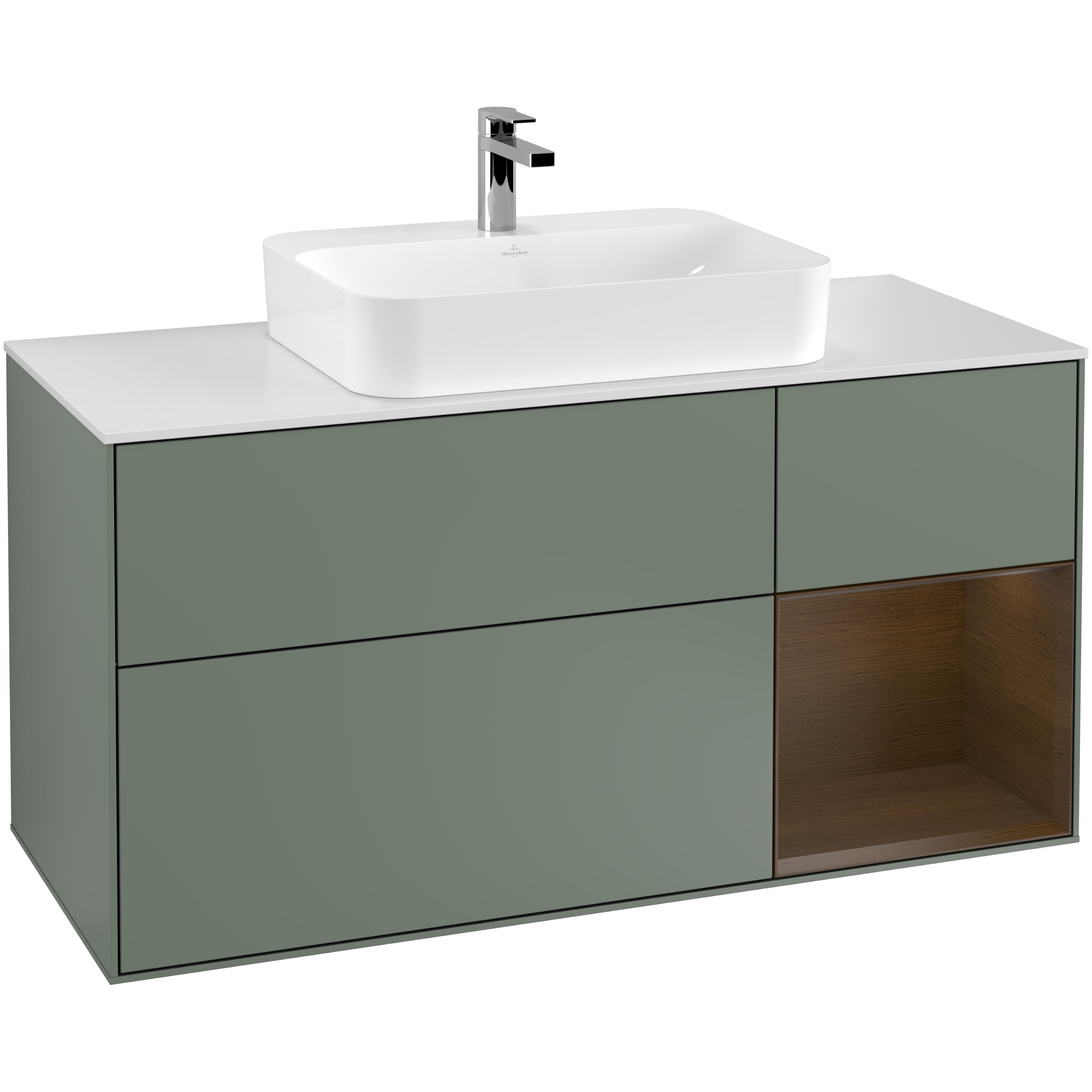 Tvättställsskåp Villeroy & Boch Finion med 3 Lådor Hylla och Bänkskiva för Ytmonterat Tvättställ