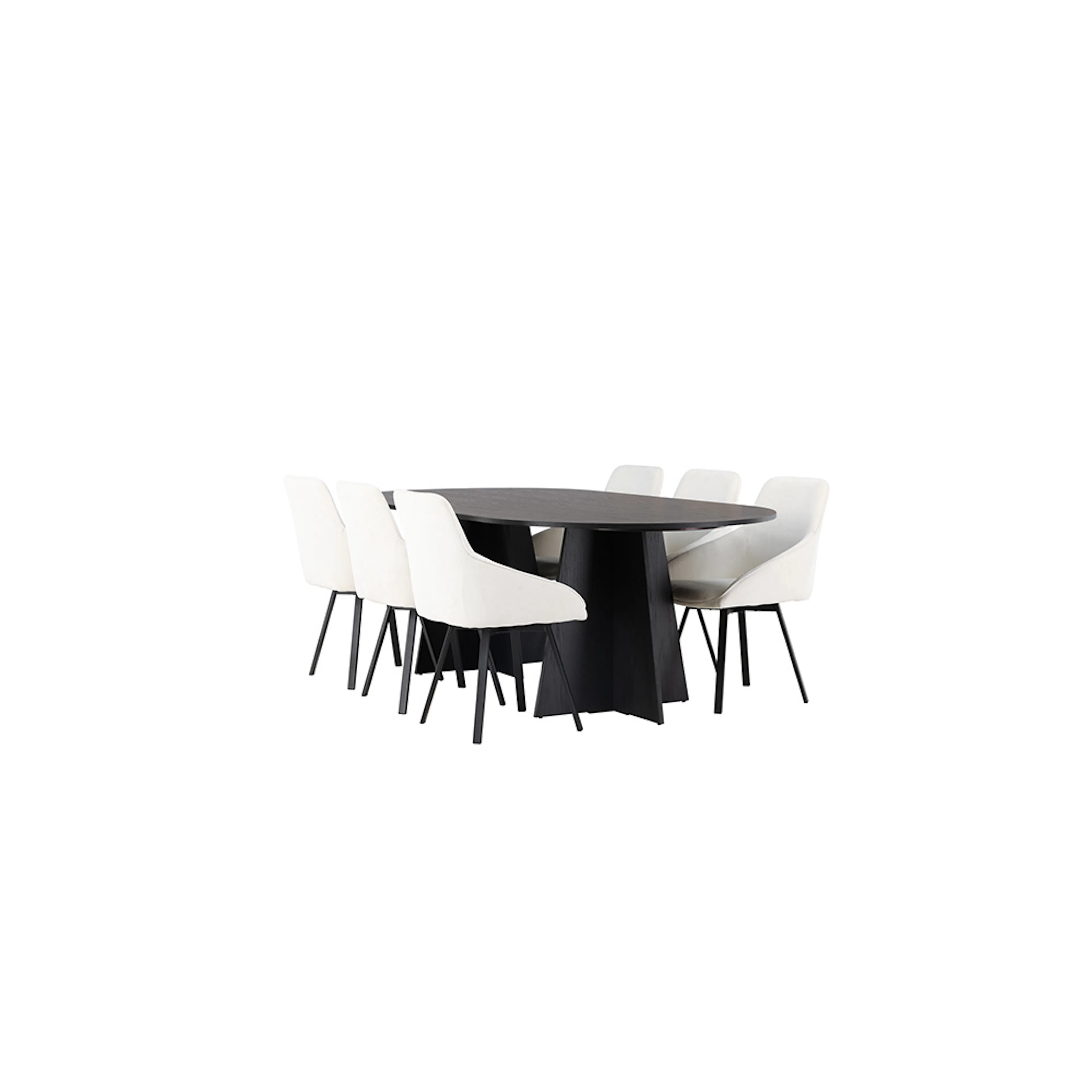 Spisegruppe Venture Home Bootcut med 6 stk Rosie Stoler
