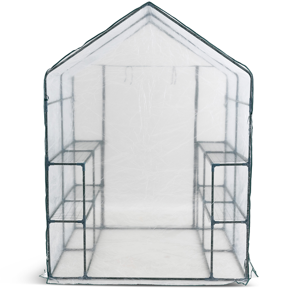 Plastdrivhus Metalcraft 8 hyller Transparent