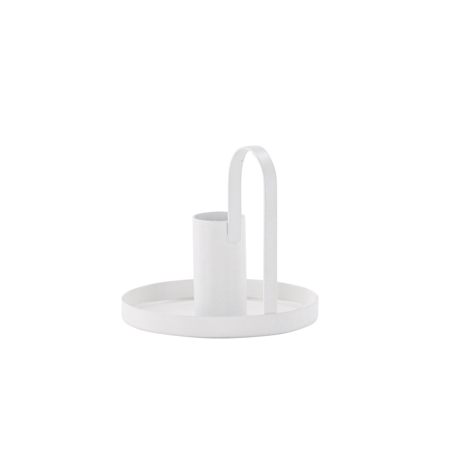 Crai Candlestick - Matte White - D2*H9*B10cm Hvit