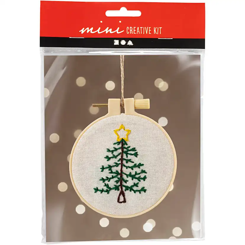 Brodering Creativ Company Mini DIY Kit Julegran