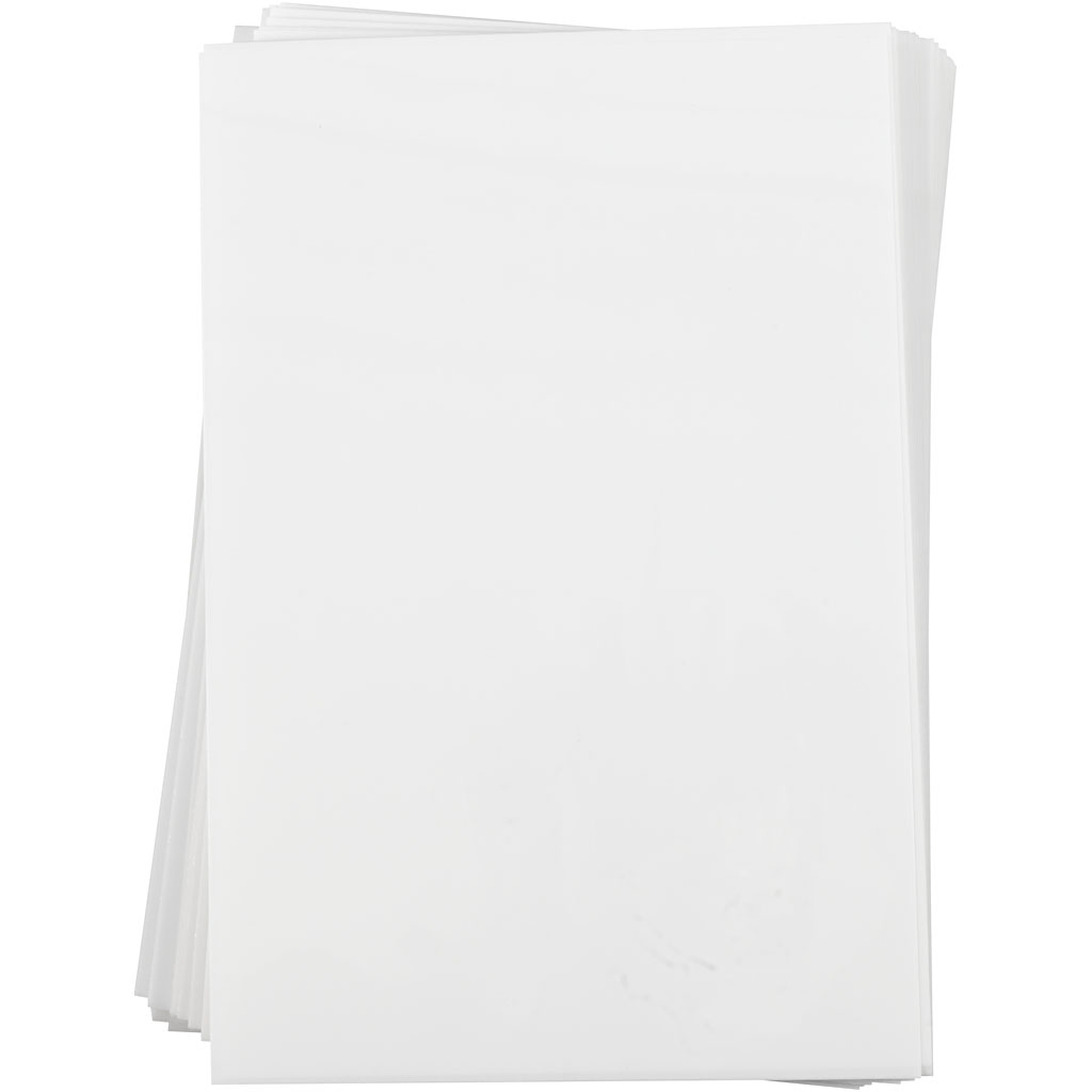 Krympeplast Creativ Company 20x30 cm Matt hvit 100 ark/1 Pk