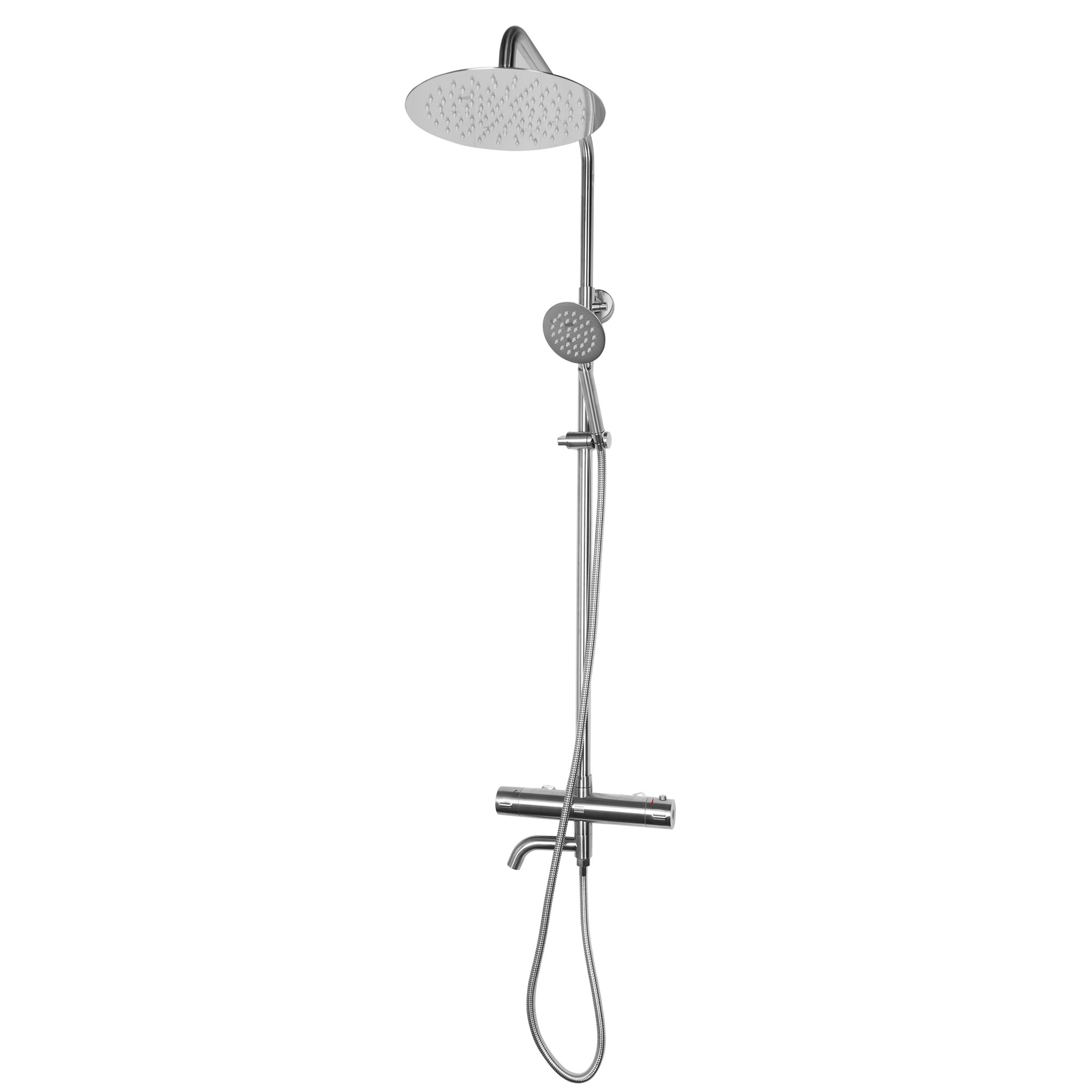 Takdusjsett Strand Stainless Titan TI-511WE med Badekarbatteri