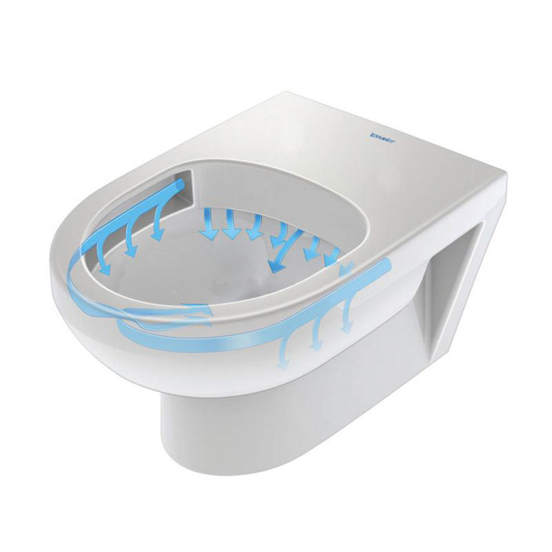 Vägghängd Toalettstol Duravit DuraStyle 256209 Rimless utan Toalettsits
