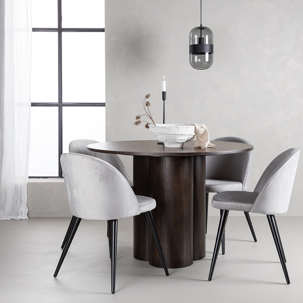 Spisegruppe Venture Home Olivia med 4 Velvet Stoler