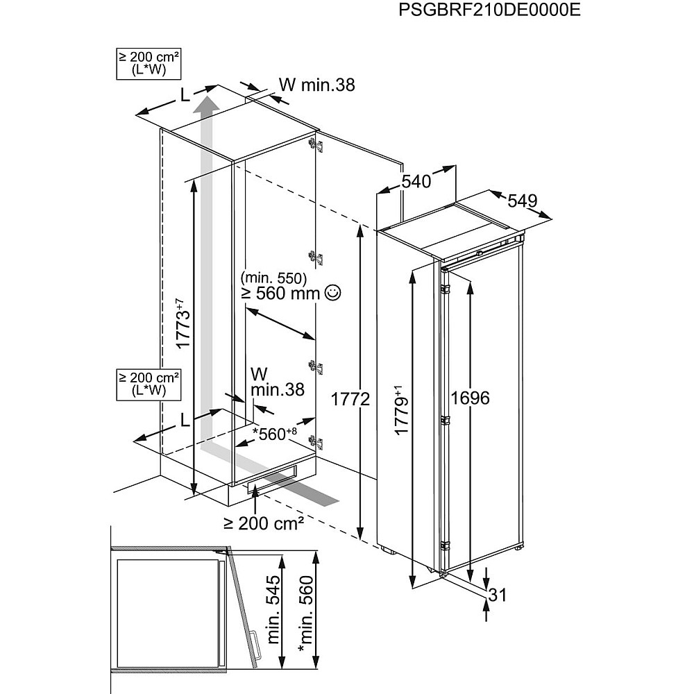 Integrert Fryseskap Electrolux EUN7NE18S med No Frost og FastFreeze Teknologi