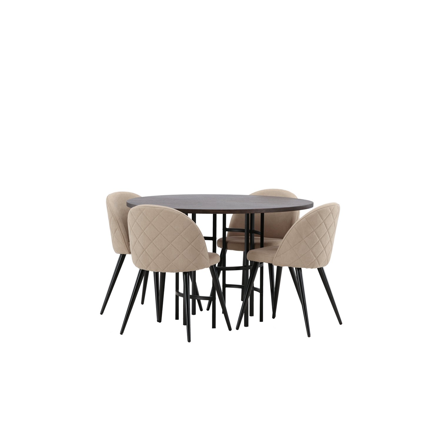 Spisegruppe Venture Home Copenhagen med 4 Velvet Stitches Stoler