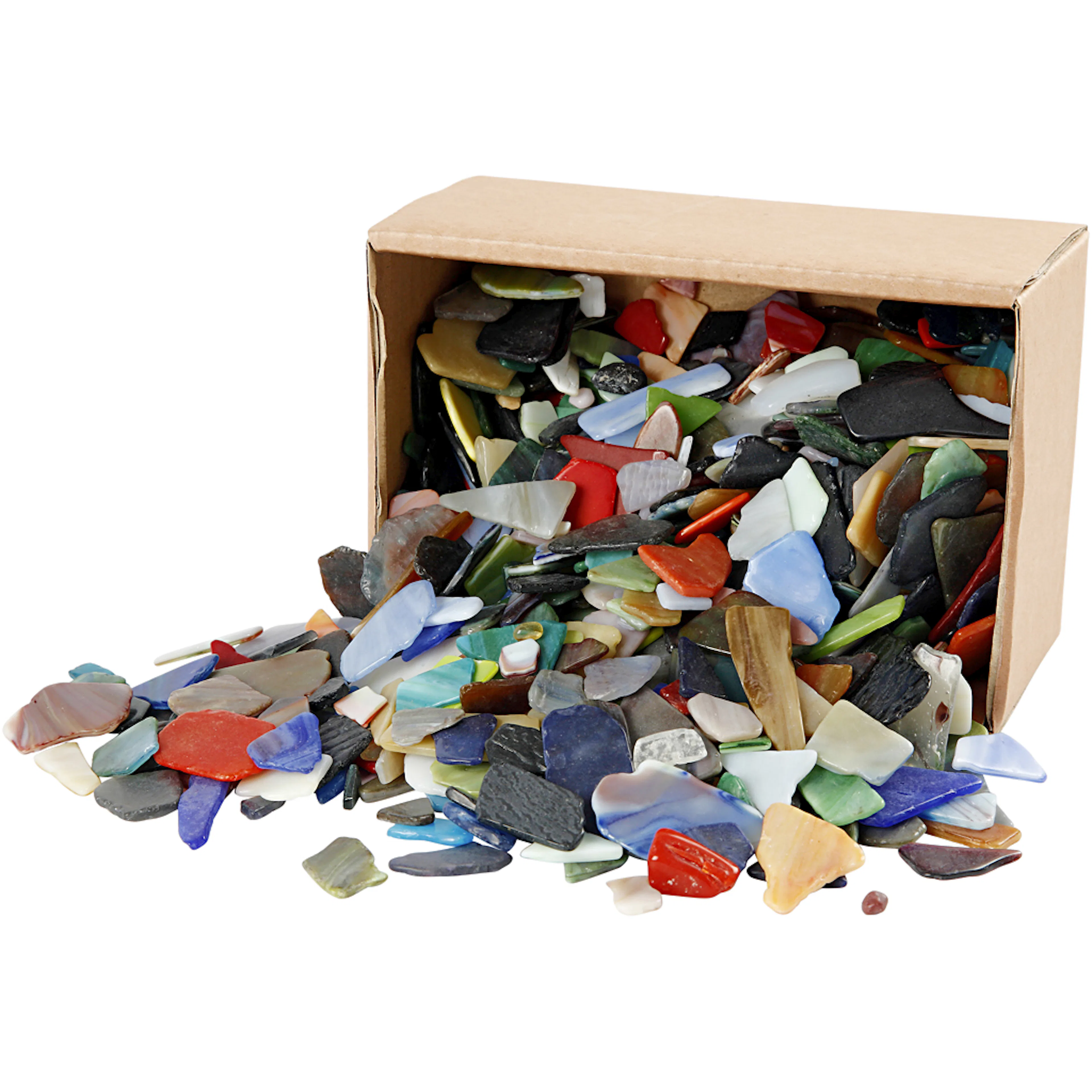 Glassmosaikk Creativ Company Ass Farger Str 15-60 mm 2 kg/1 Pk