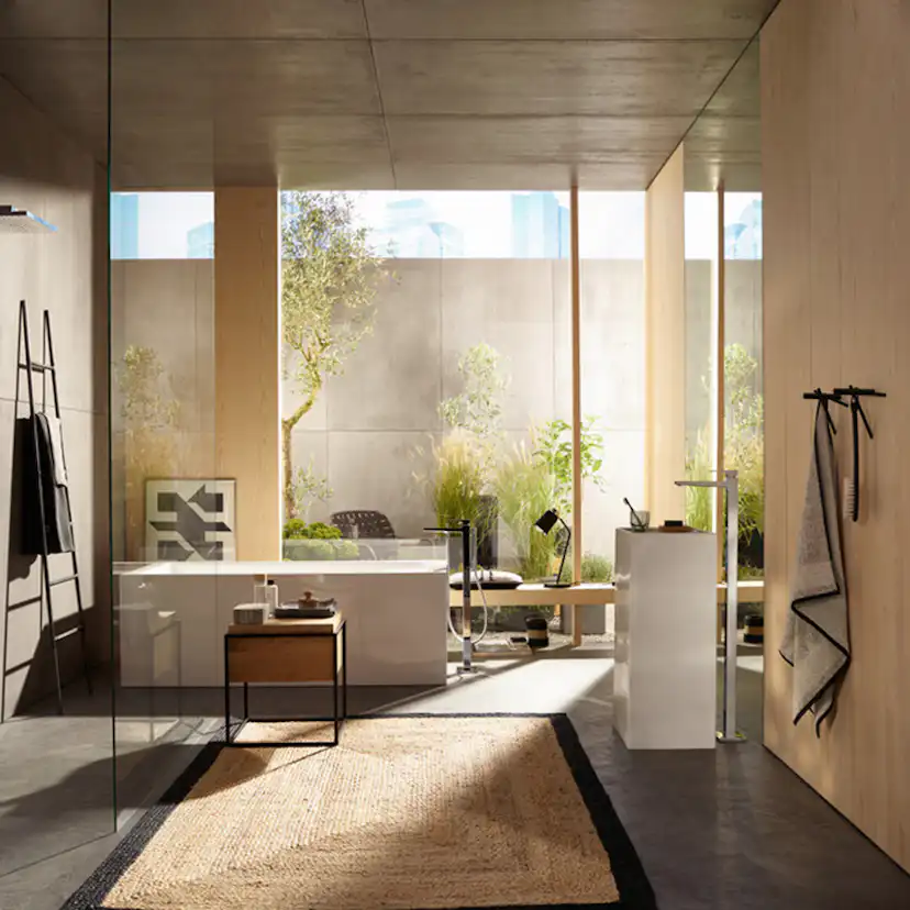 Servantbatteri Hansgrohe Metropol 1-greps for Gulvmontering