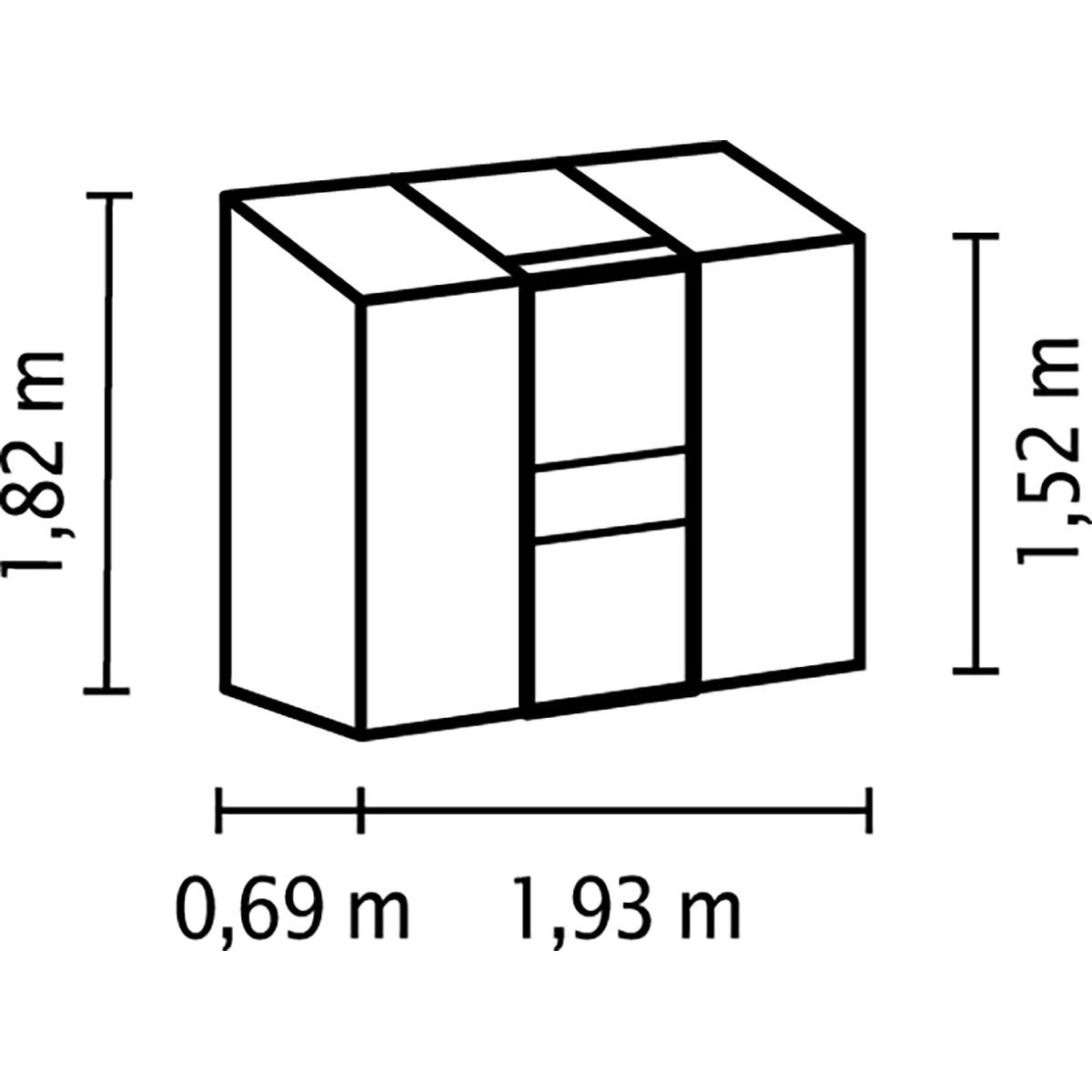 Drivhus Vitavia Ida Vegg 1,34 kvm