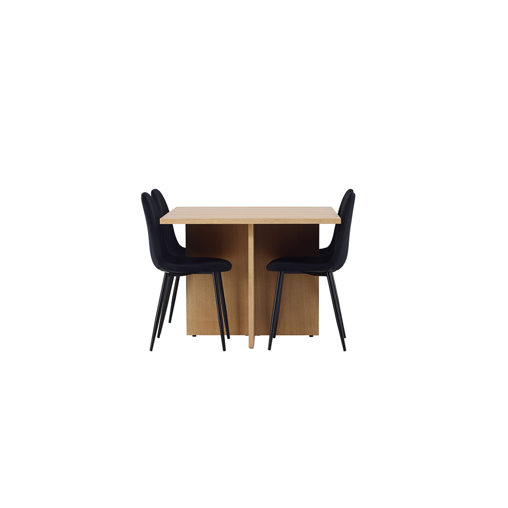 Spisegruppe Venture Home Leo med 4 Polar Stoler