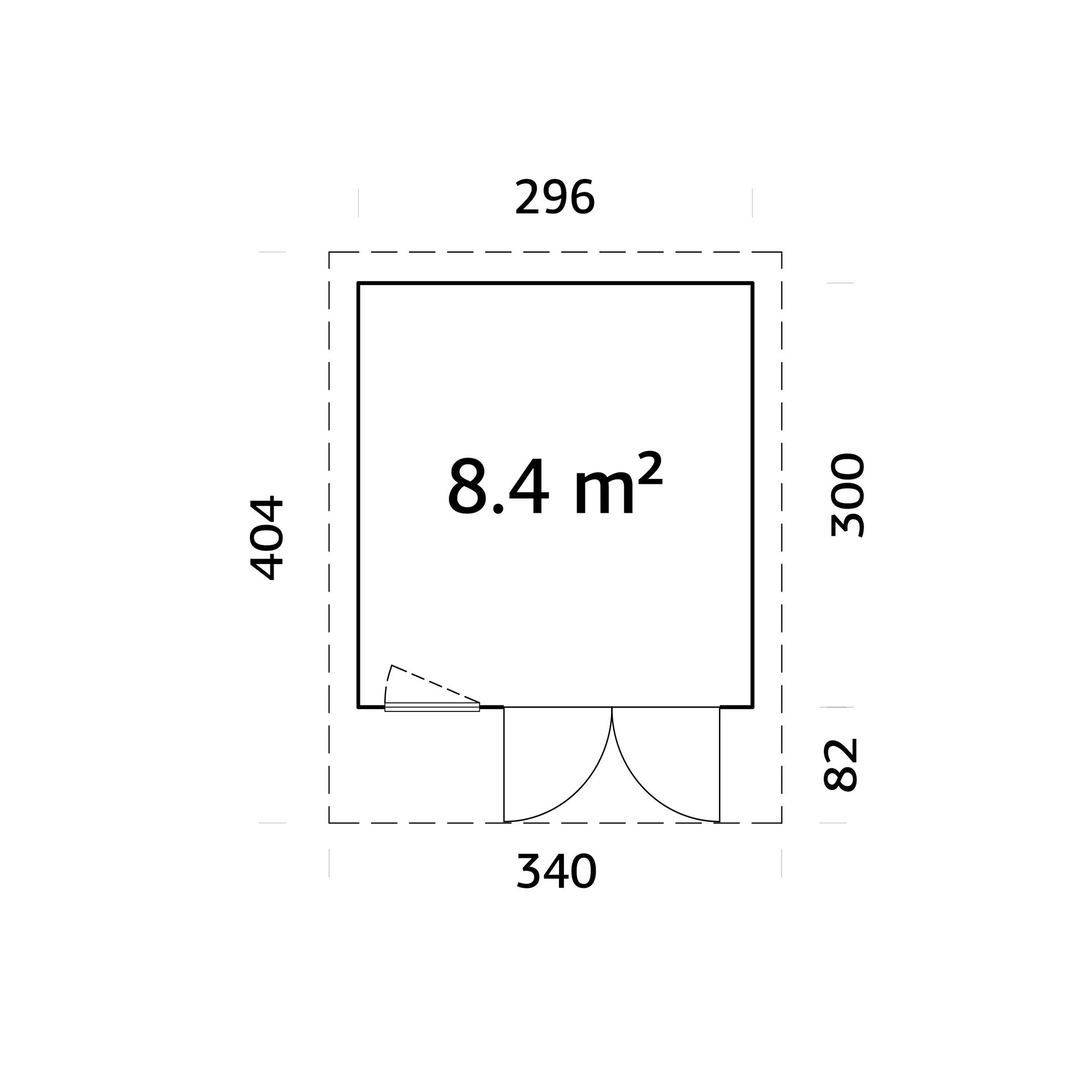Hagestue Palmako Aurelia 8,9 m² (inv. 8,4 m²)