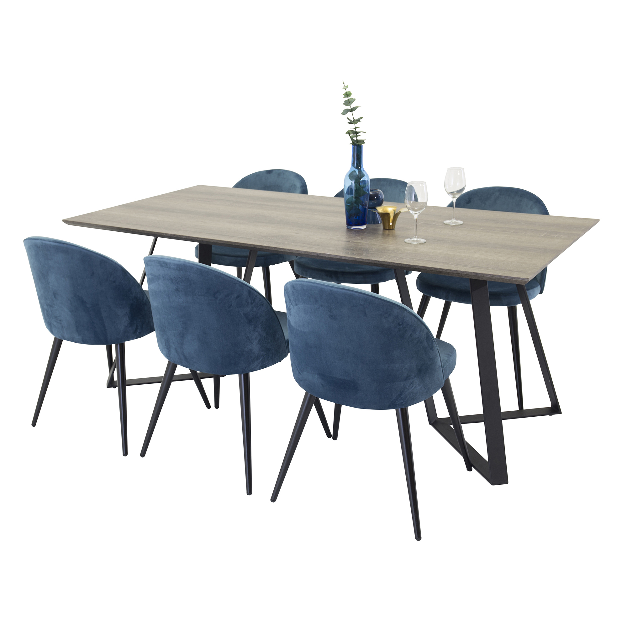 Spisegruppe Venture Home Madde med 6 Valentina Stoler