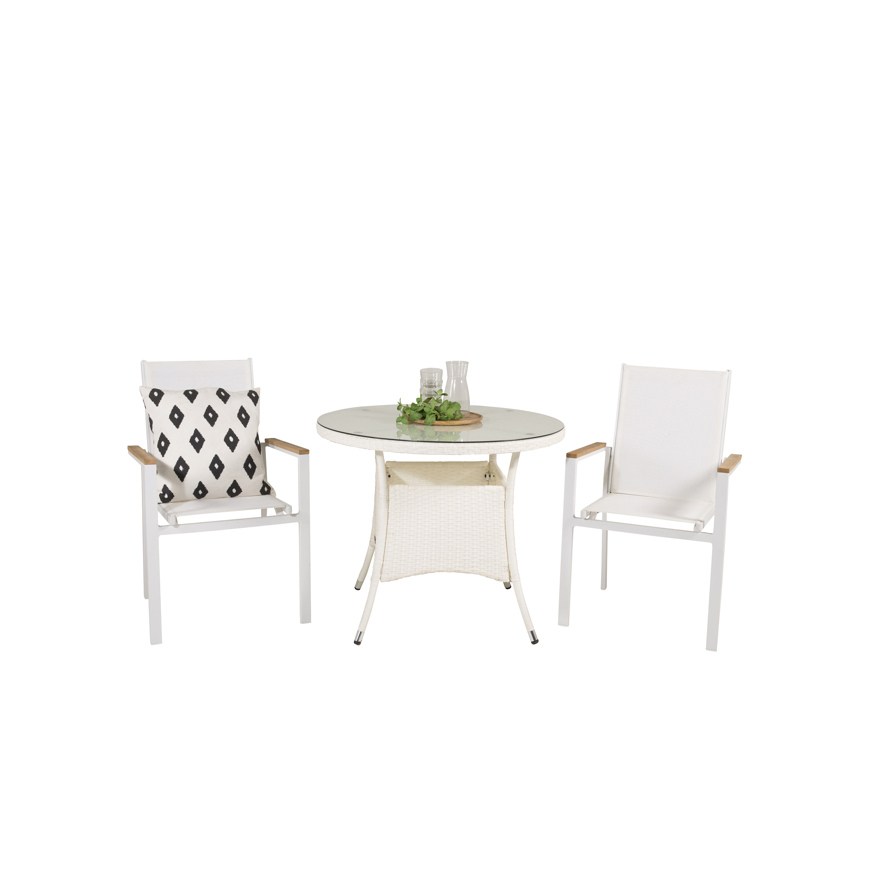 Spisegruppe Venture Home Virda Ø 90 med 2 Thea Spisestoler