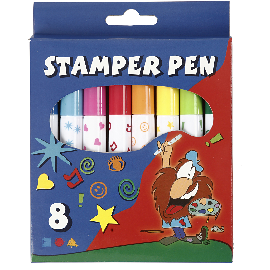 Stempeltusj Creativ Company Ass Farger 8 Stk/1 Pk