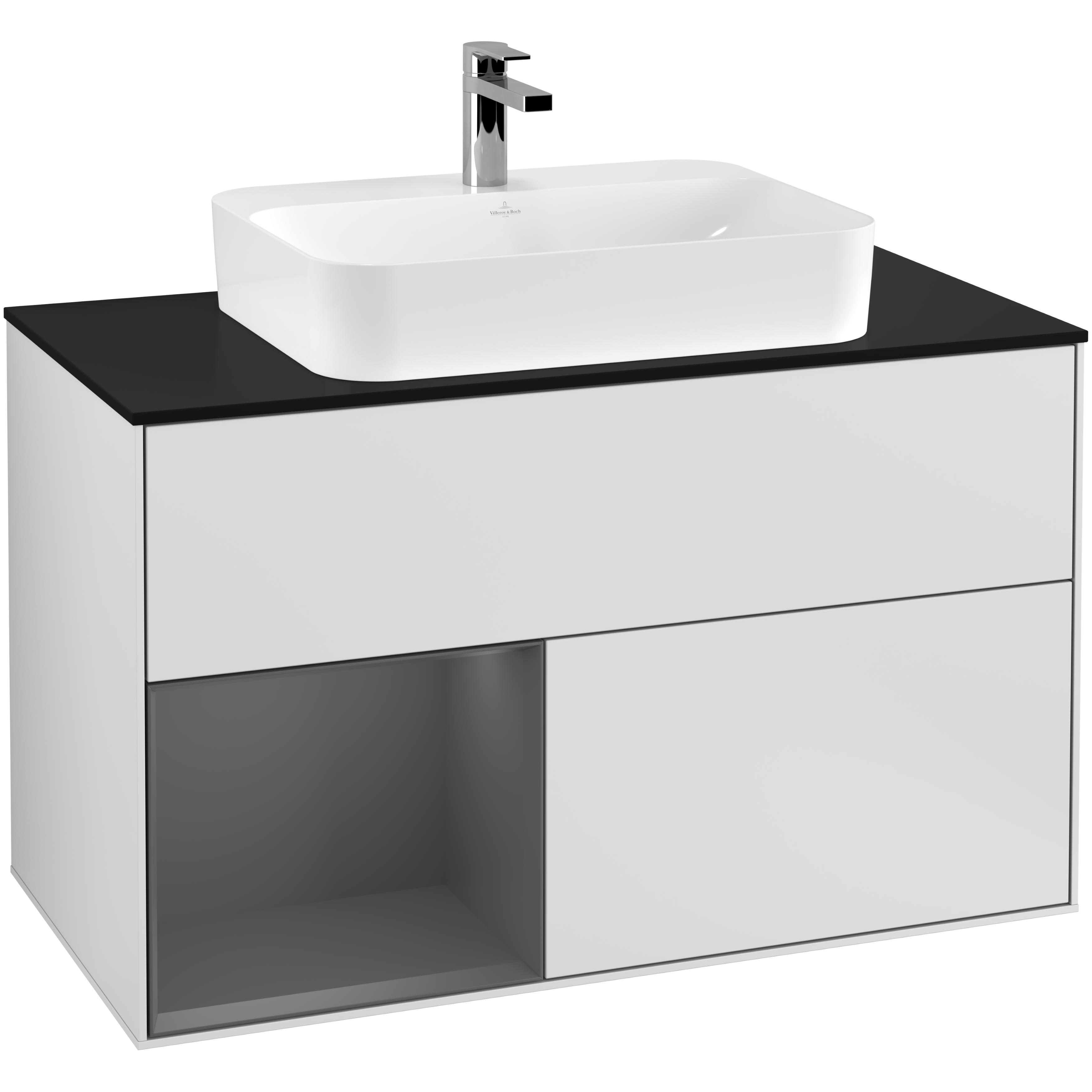 Tvättställsskåp Villeroy & Boch Finion med 2 Lådor Hylla och Bänkskiva för Ytmonterat Tvättställ