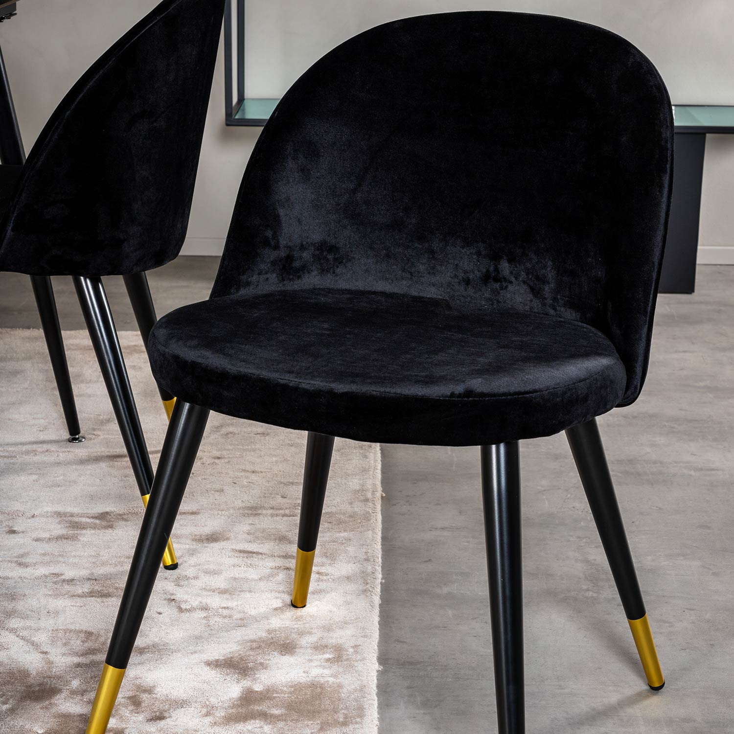 Spisegruppe Venture Home Silvia med Innleggsplate og 4 Valentina Stoler