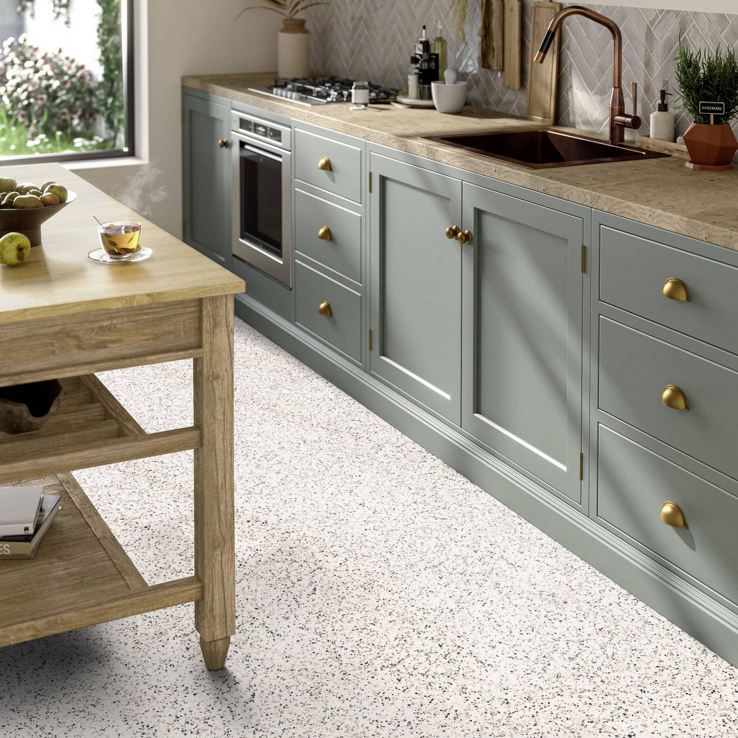Vinylgulv Tarkett iD Inspiration 55  Terrazzo Classical Nero