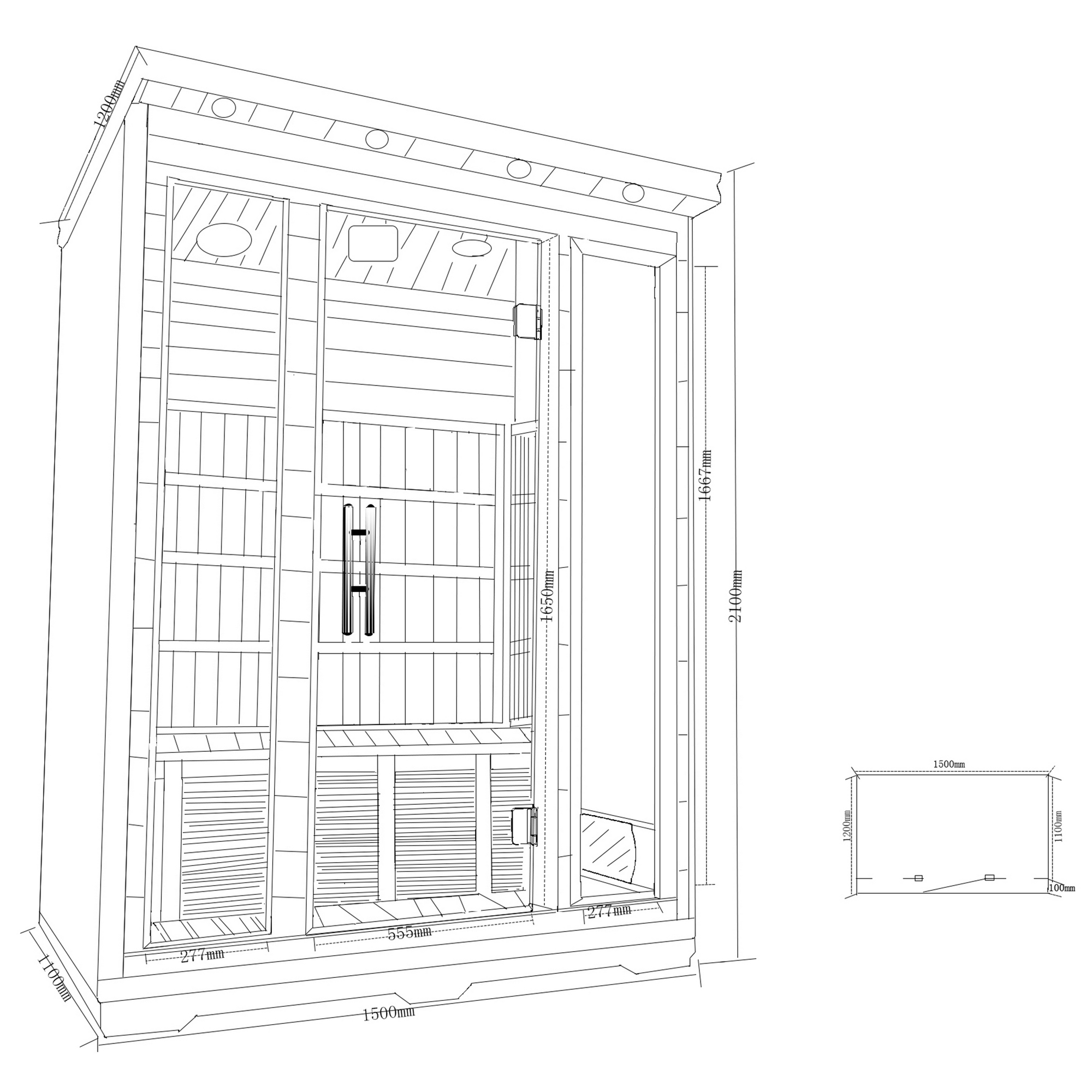 Infrarød Bastu Metalcraft Somero