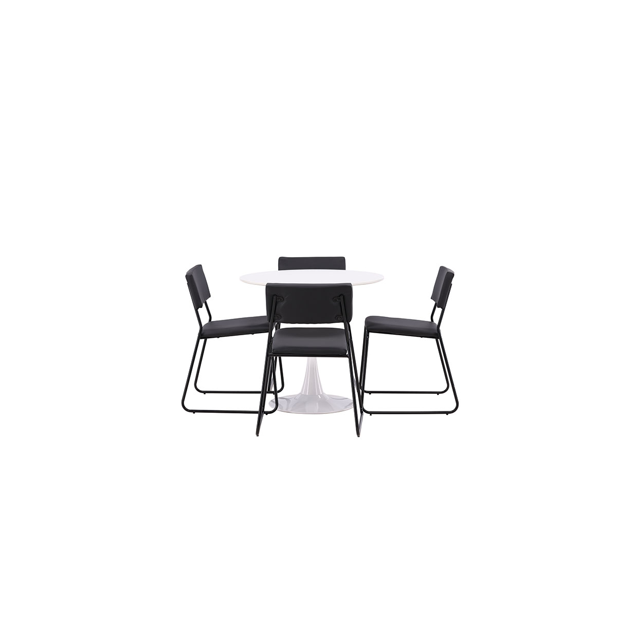Spisegruppe Venture Home Hamden Ø80 cm med 4 Kenth Stoler