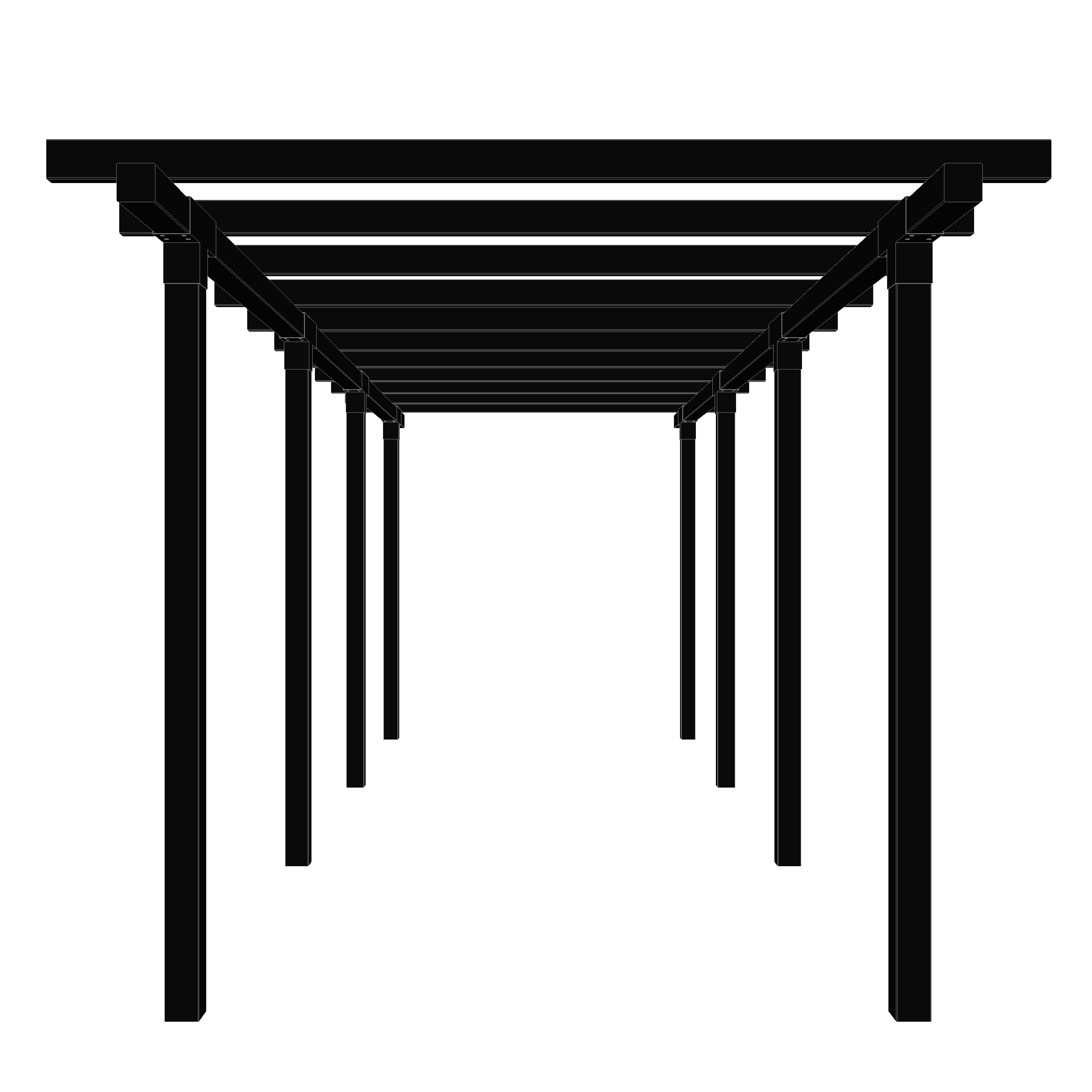 Pergola PLUS Cubic Dobbel 3 Moduler