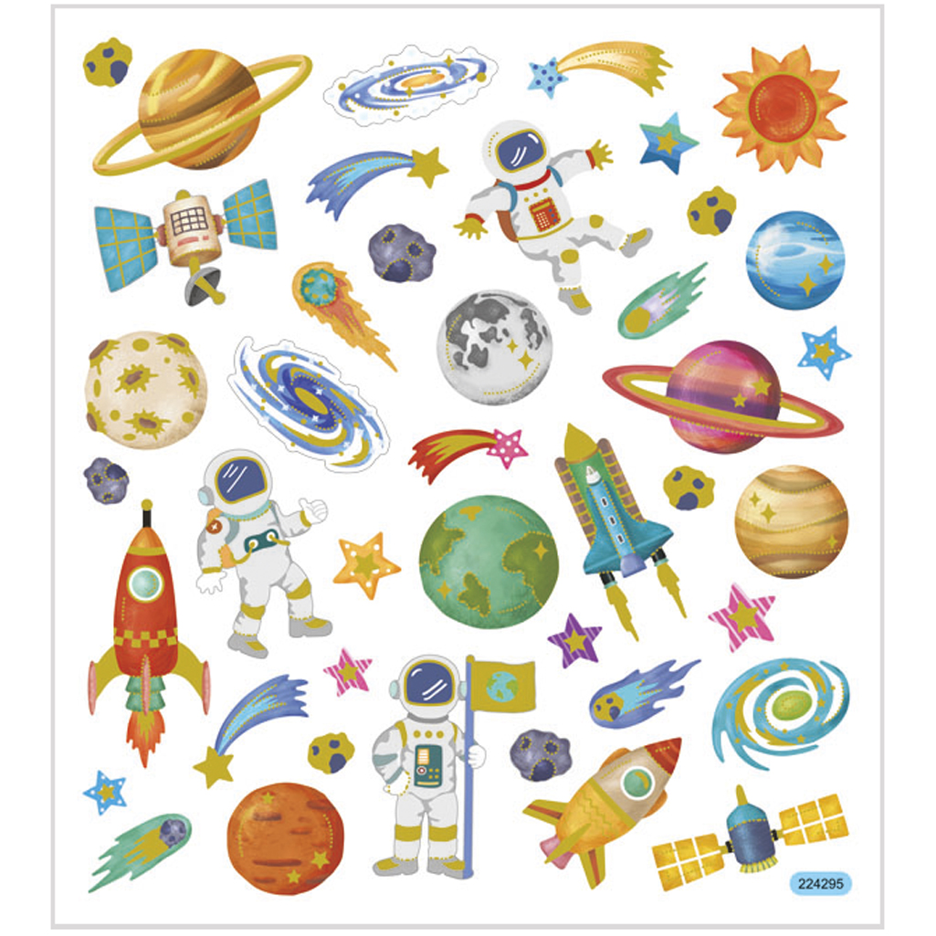 Klistremerker Creativ Company Verdensrommet 15x16,5 cm
