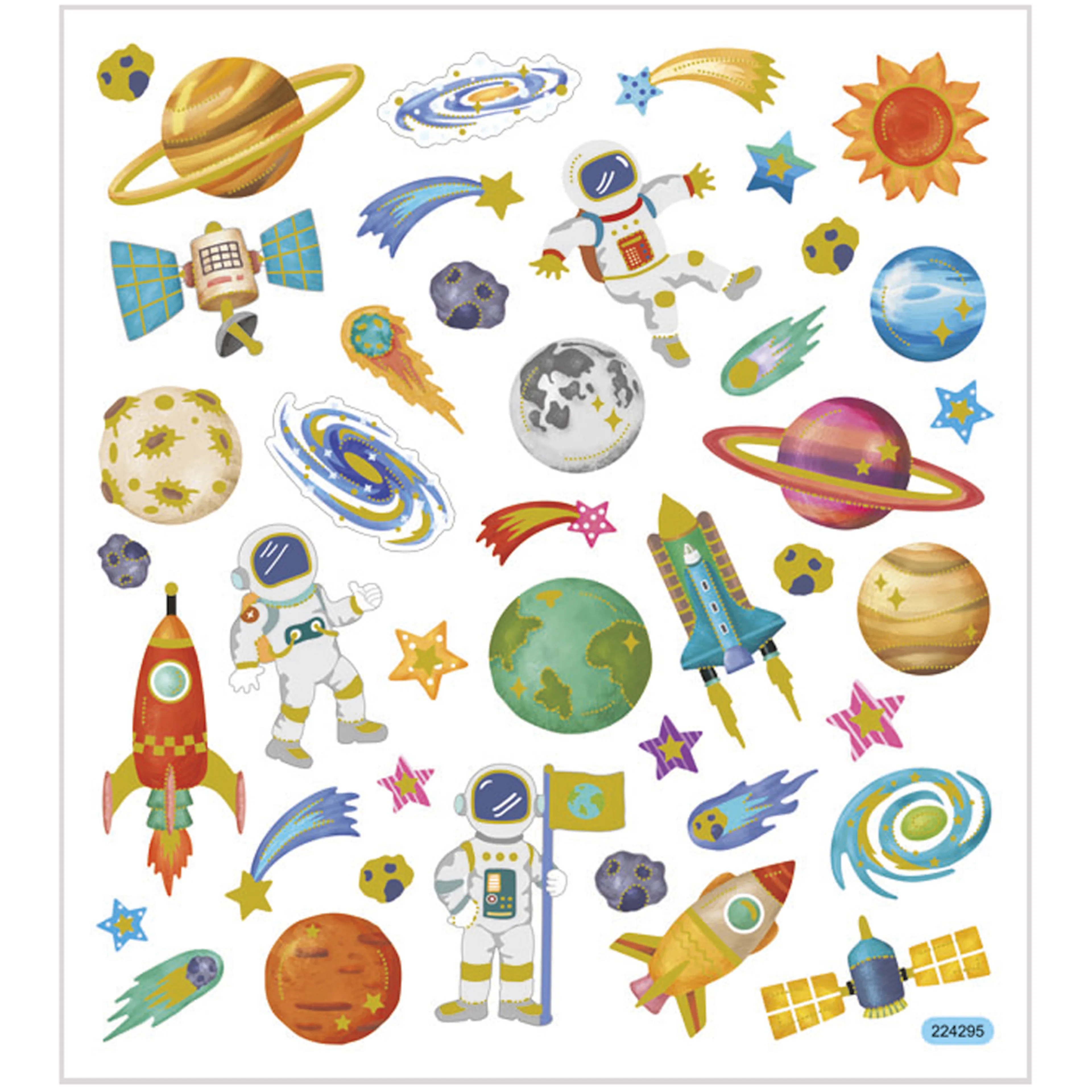 Klistremerker Creativ Company Verdensrommet 15x16,5 cm