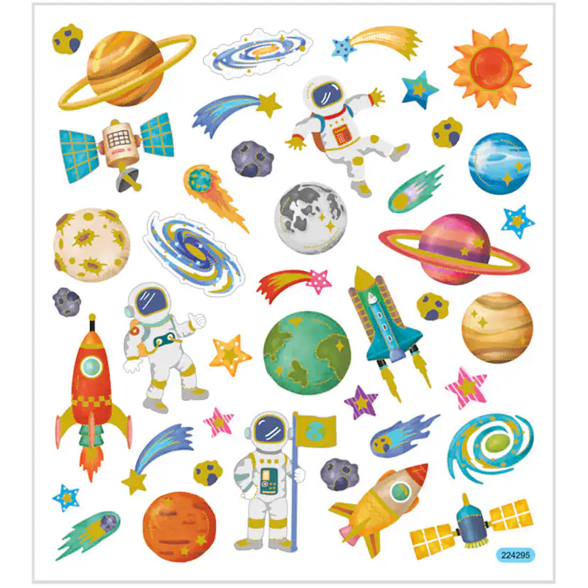 Klistremerker Creativ Company Verdensrommet 15x16,5 cm
