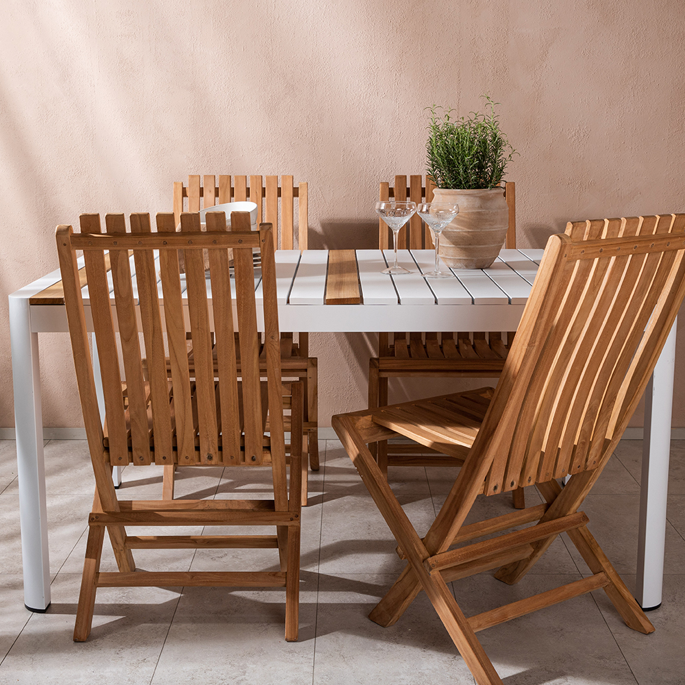Spisegruppe Venture Home Togo 150x100 cm med 4 Ghana Stoler