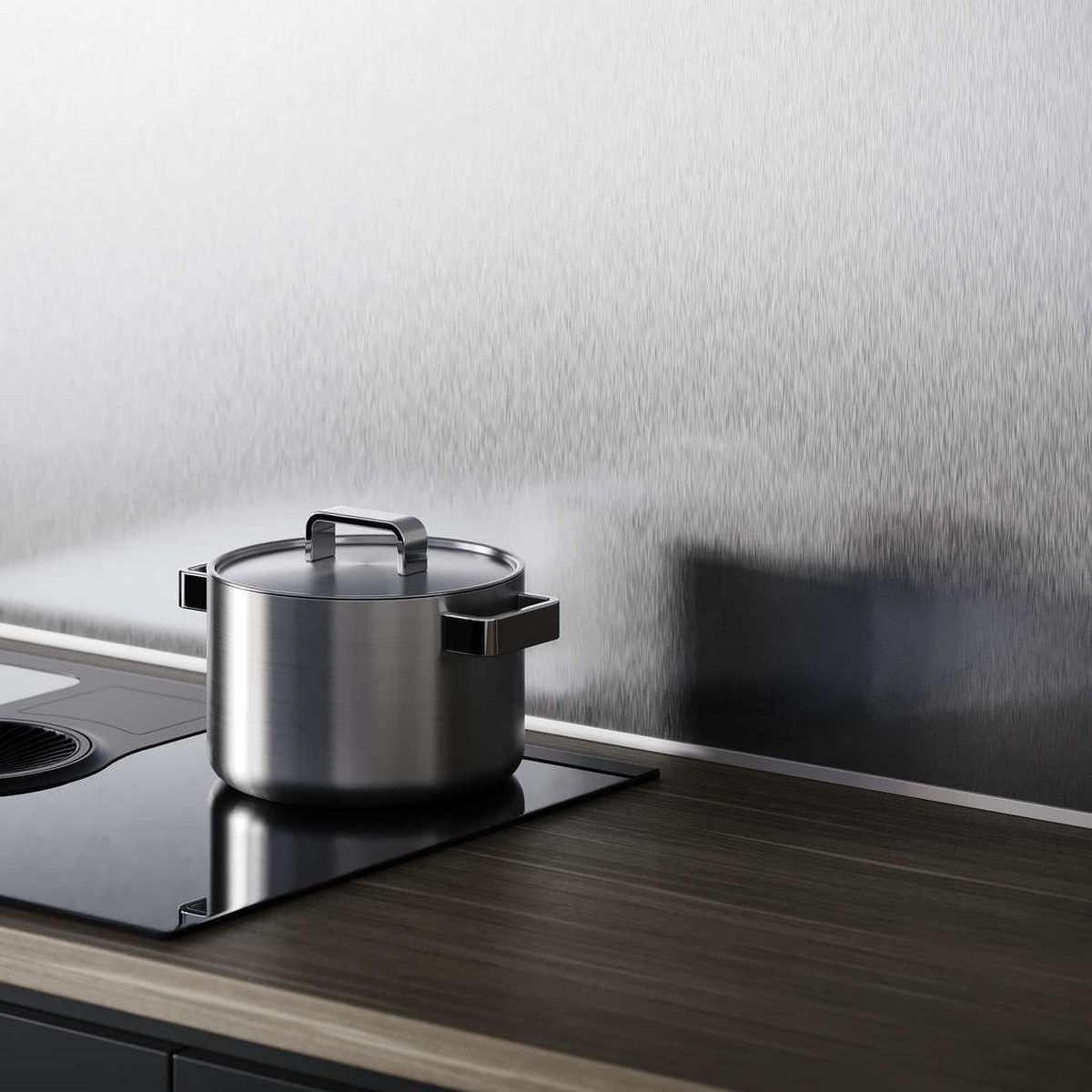 KJØKKENPLATE 5003-F00 STEEL 2400MM Lengde: 2400 mm