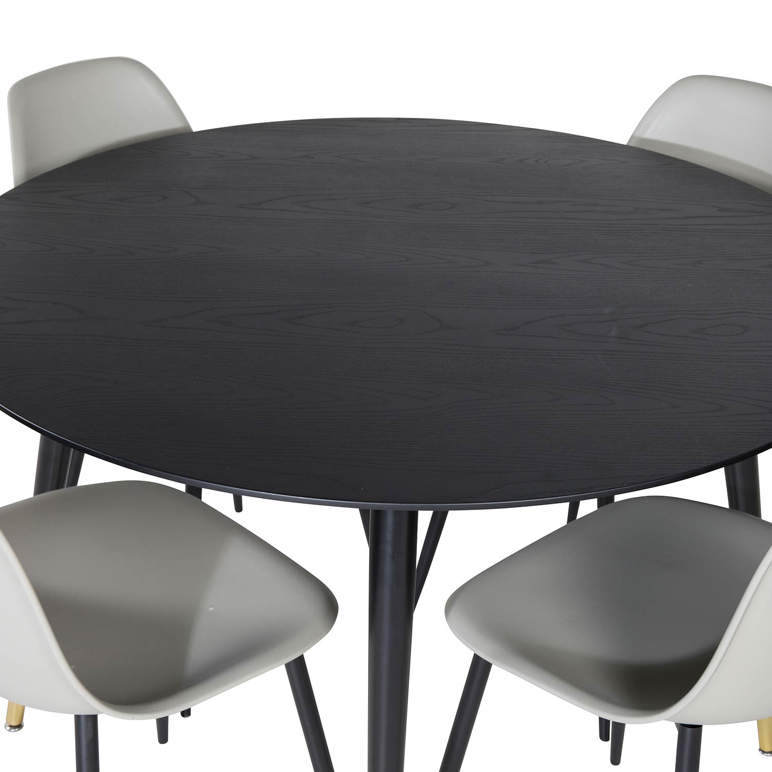 Spisegruppe Venture Home Dipp Ø115 cm med 4 Polar Plast Stoler