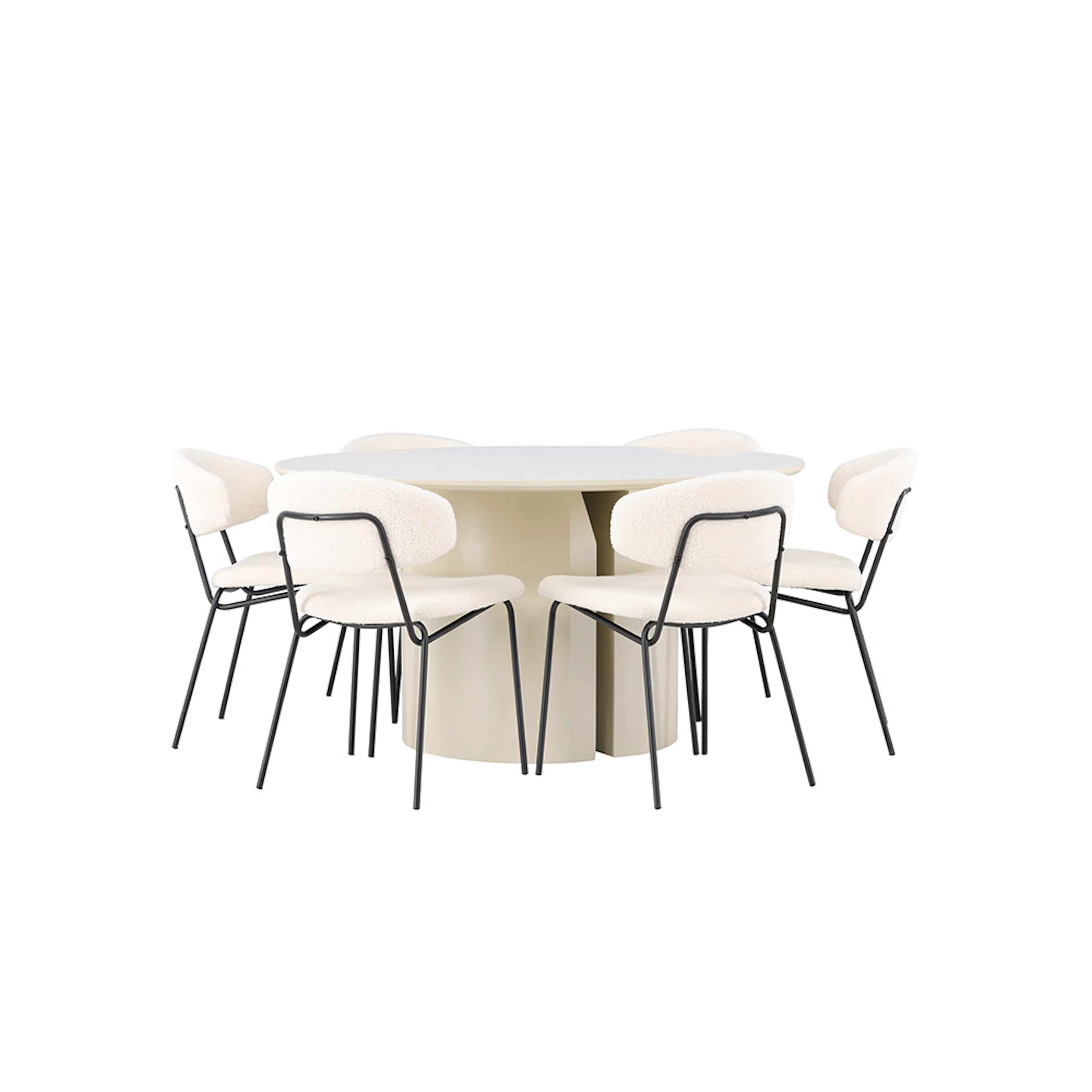 Spisegruppe Venture Home Sandvik med 6 Chico Stoler
