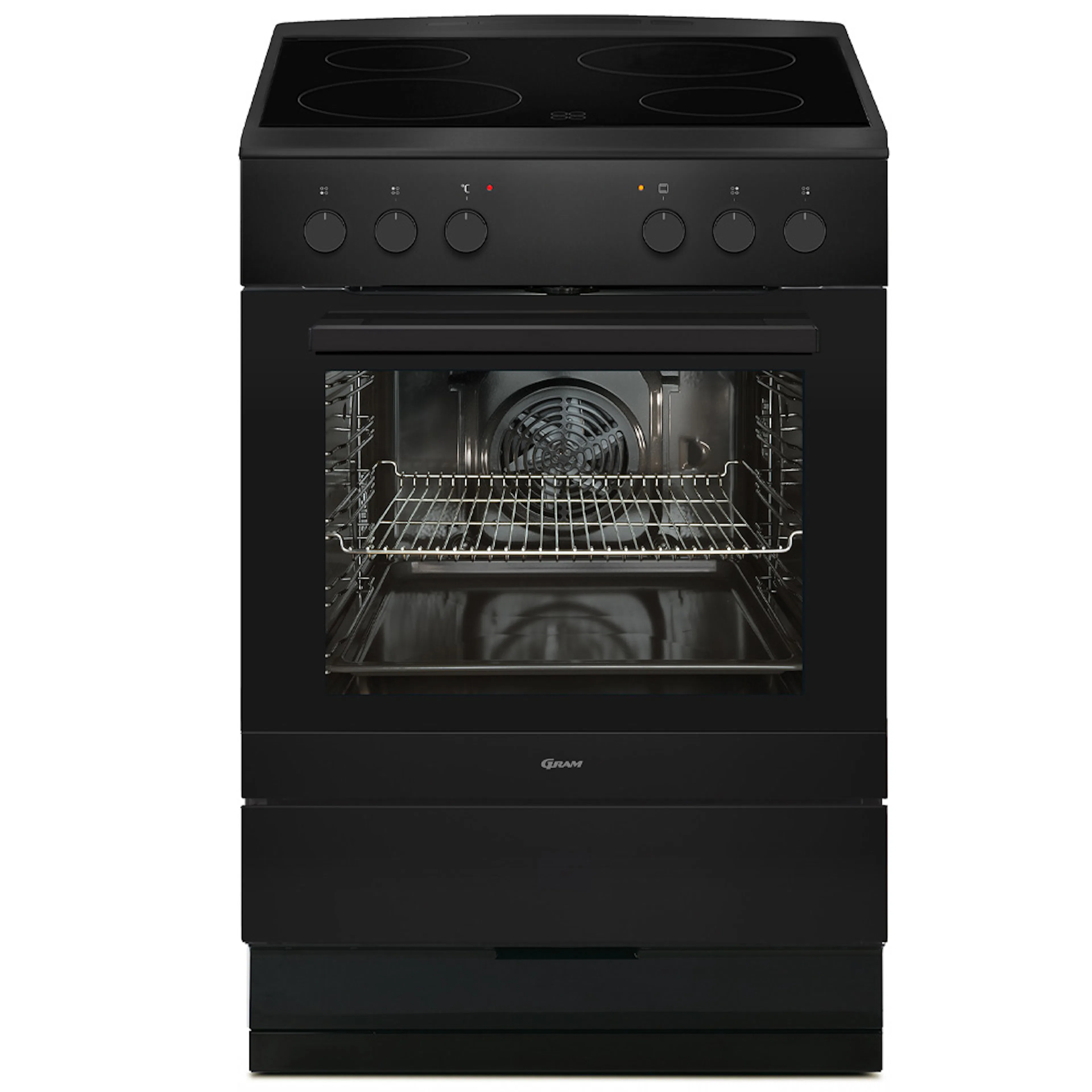 Komfyr GRAM EK 5600-90 VF MB Sort