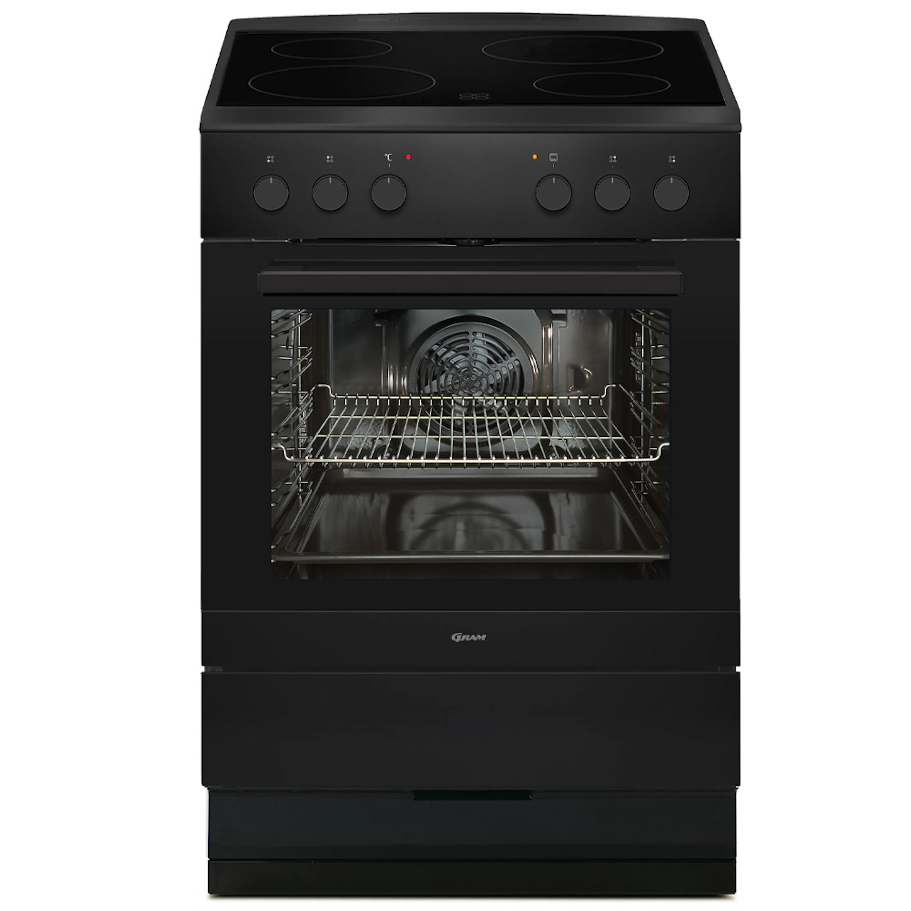 Komfyr GRAM EK 5600-90 VF MB Sort
