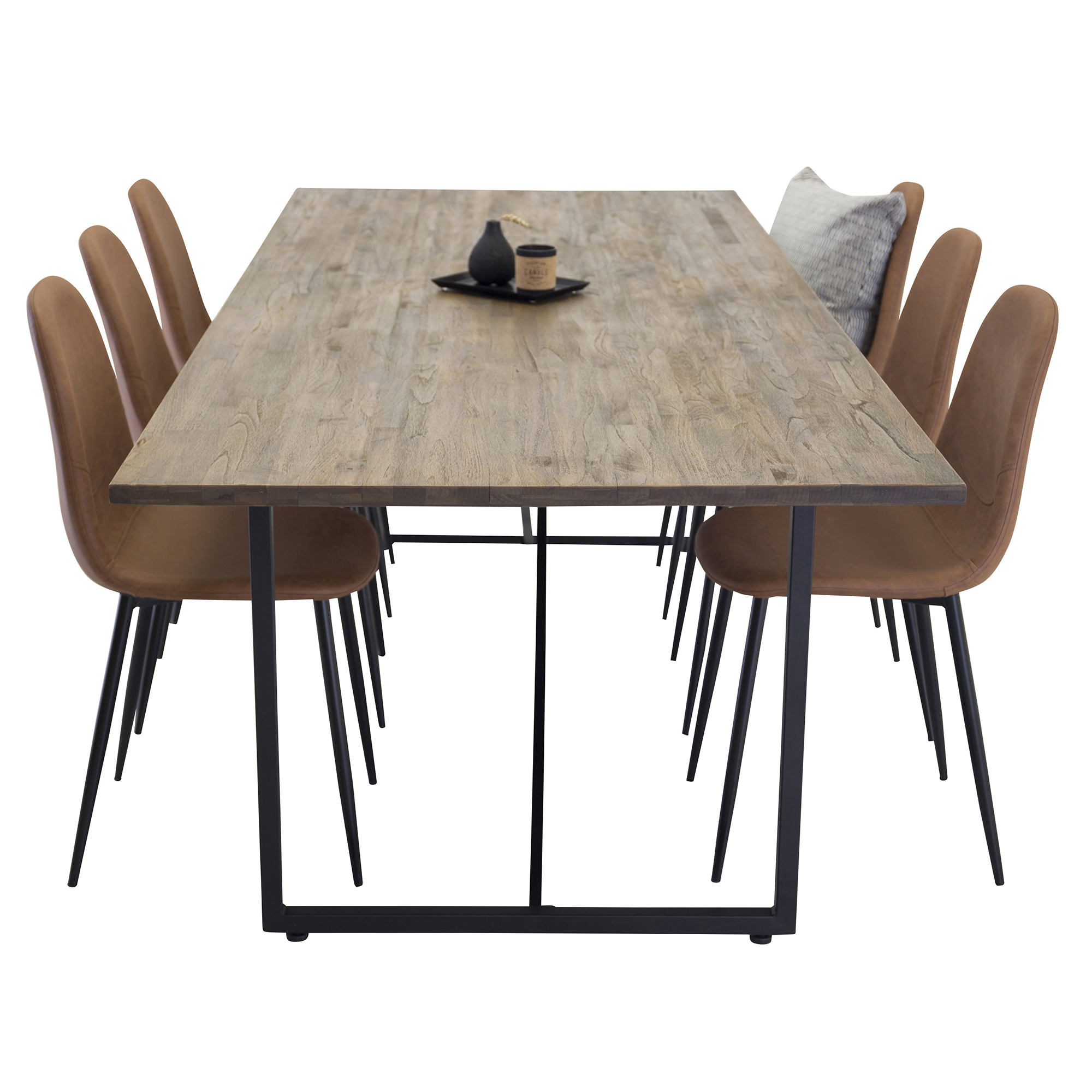 Spisegruppe Venture Home Peo med 6 Pobbie Stoler