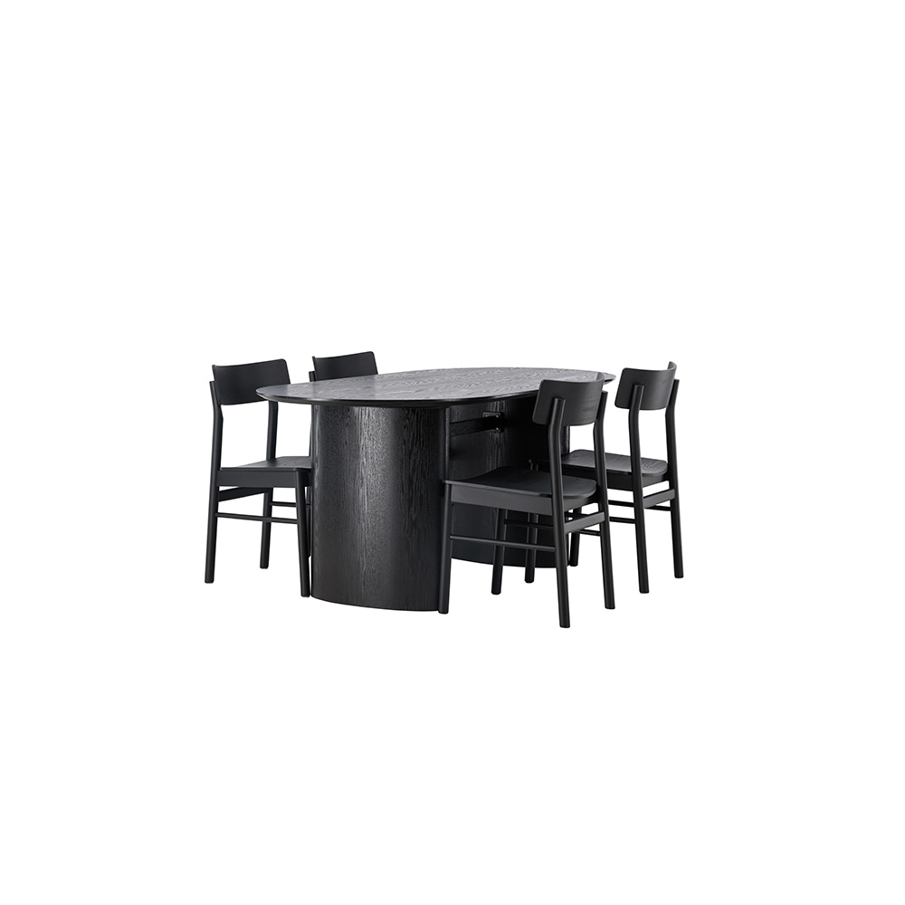 Spisegruppe Venture Home Isolde med 4 stk Montros Stoler