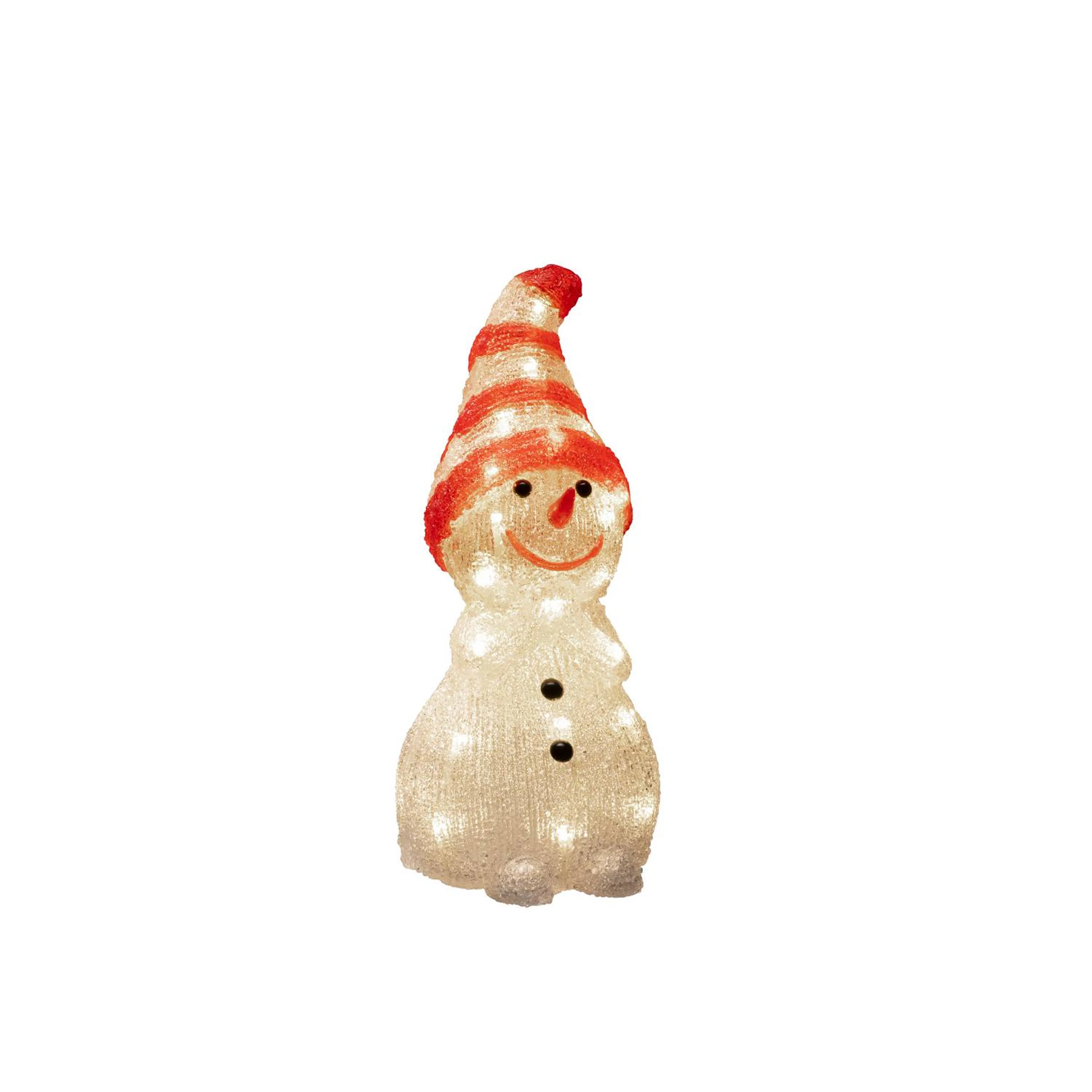 Lysdekorasjon Gnosjö Konstsmide Snømann Akryl 32cm 32 LED