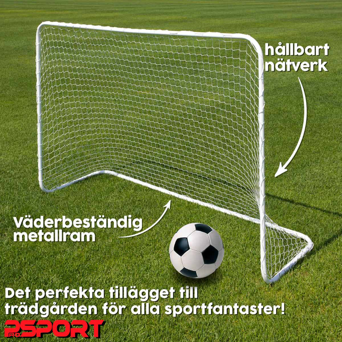 Fotballmål Prosport Basic 2-pk 183 x 122 cm