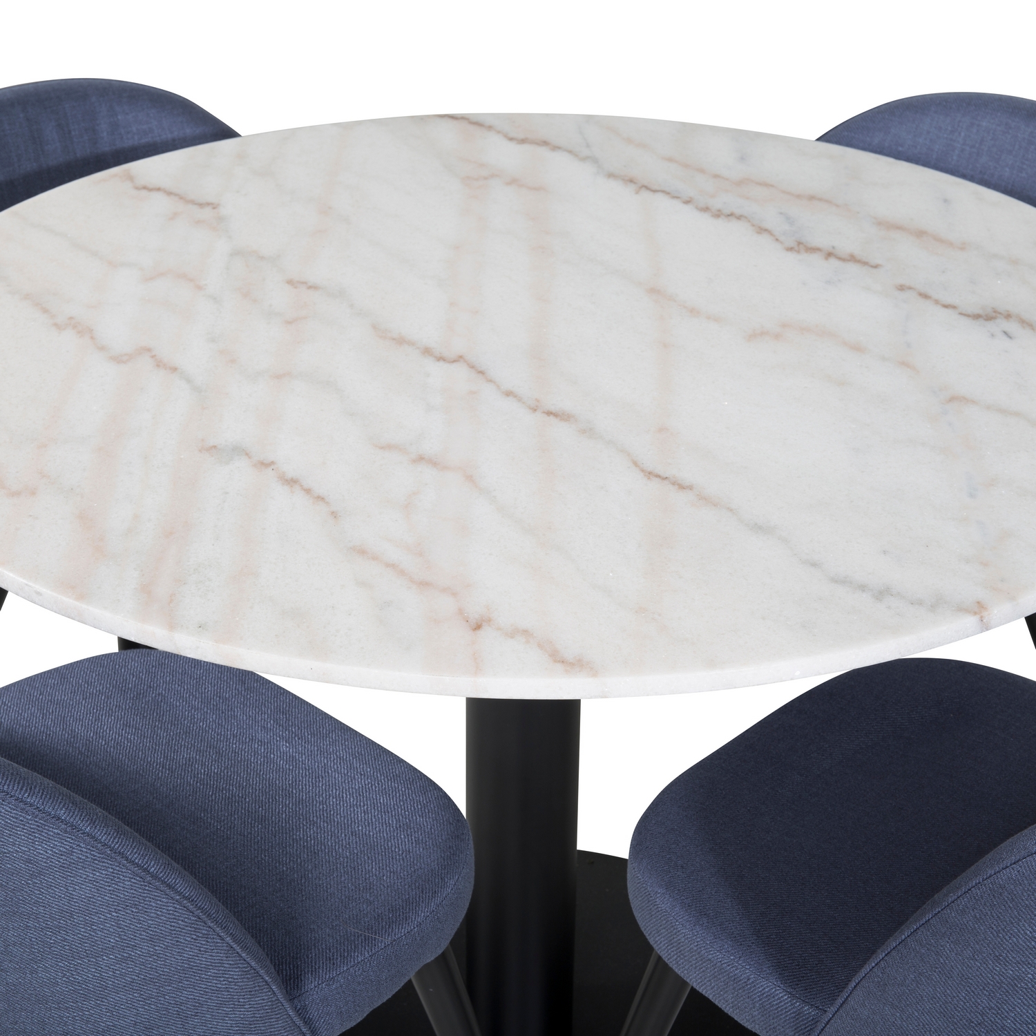Spisegruppe Venture Home Estelle med 4 Valentina Stoler Polyester