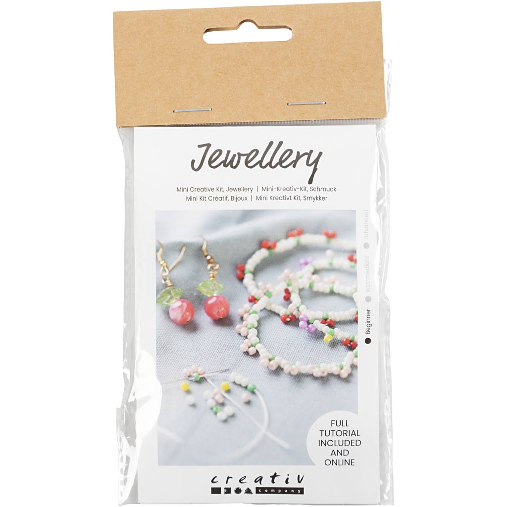 Smykker Creativ Company Mini DIY Kit Elastisk Armbånd, Ørering
