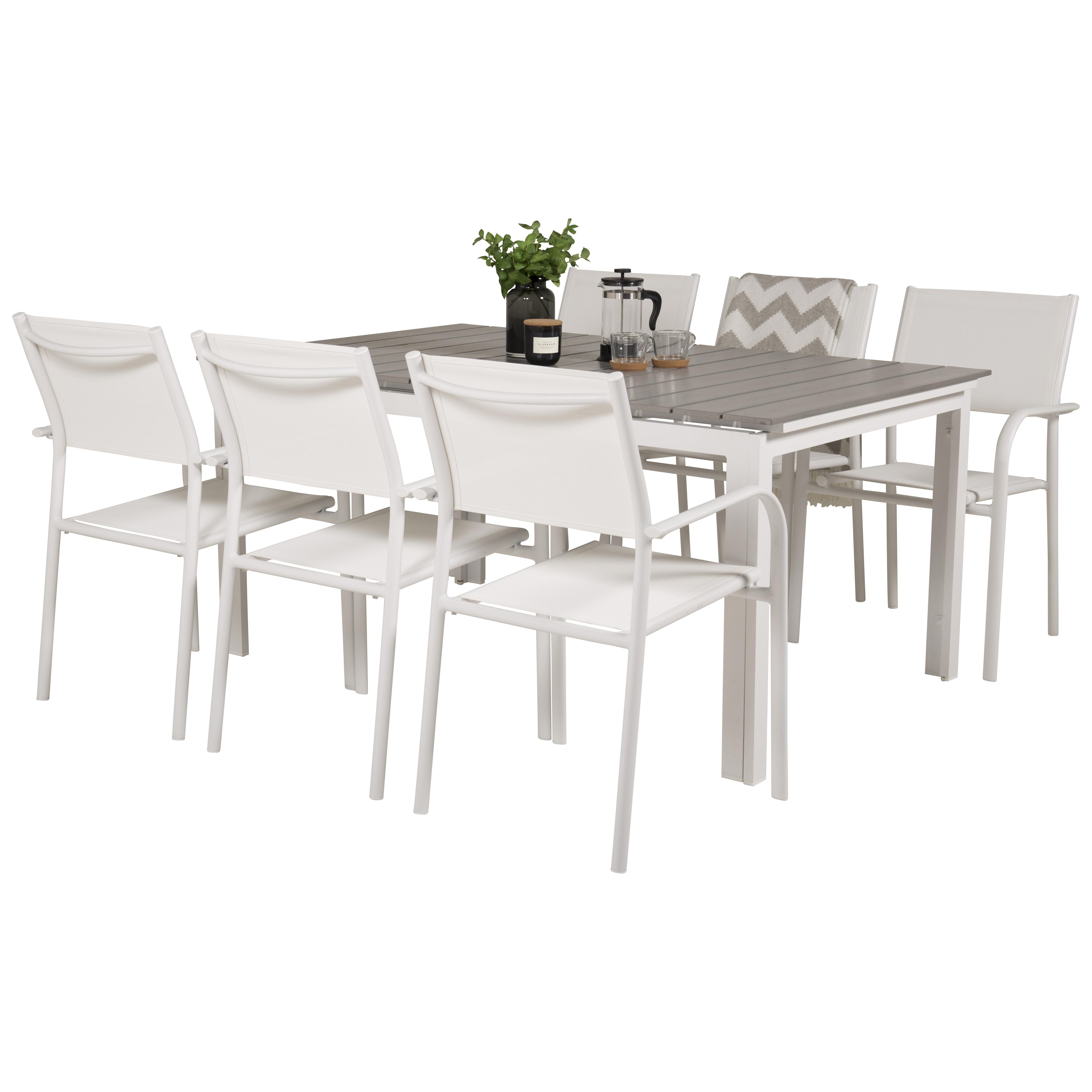 Spisegruppe Venture Home Lova 160/240 med 6 Siri Spisestoler