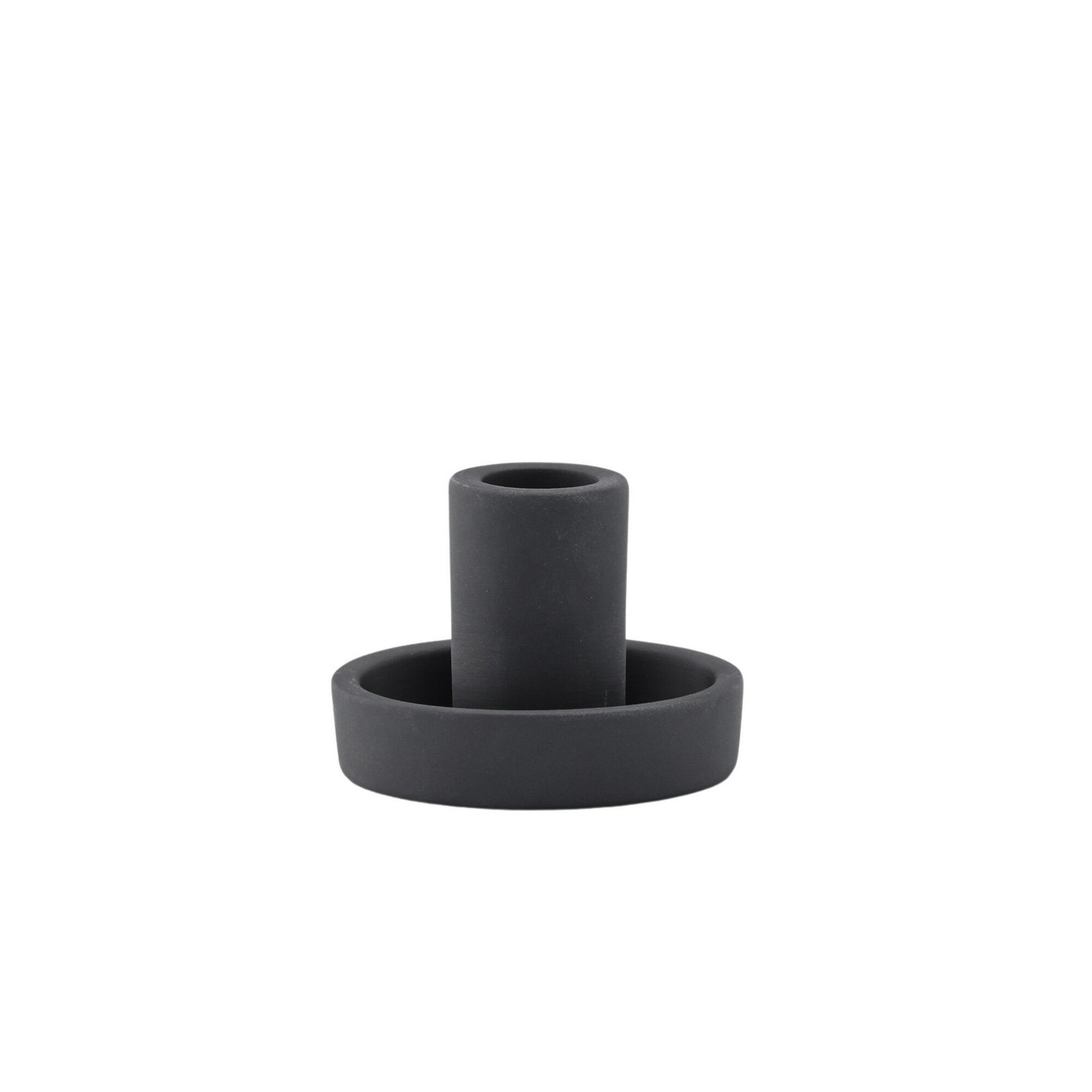 Ceco Candlestick - Black - W11*H6cm Sort
