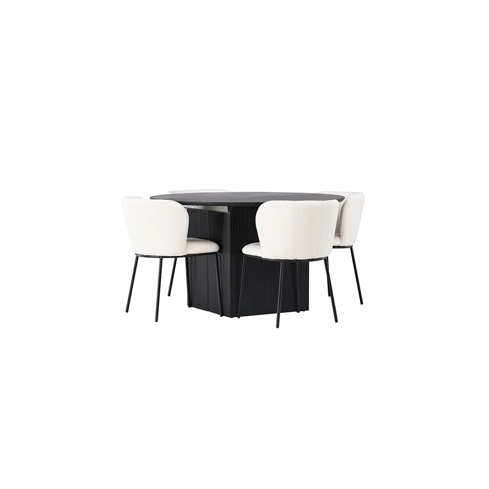 Spisegruppe Venture Home Matilda med 4 Edina Stoler