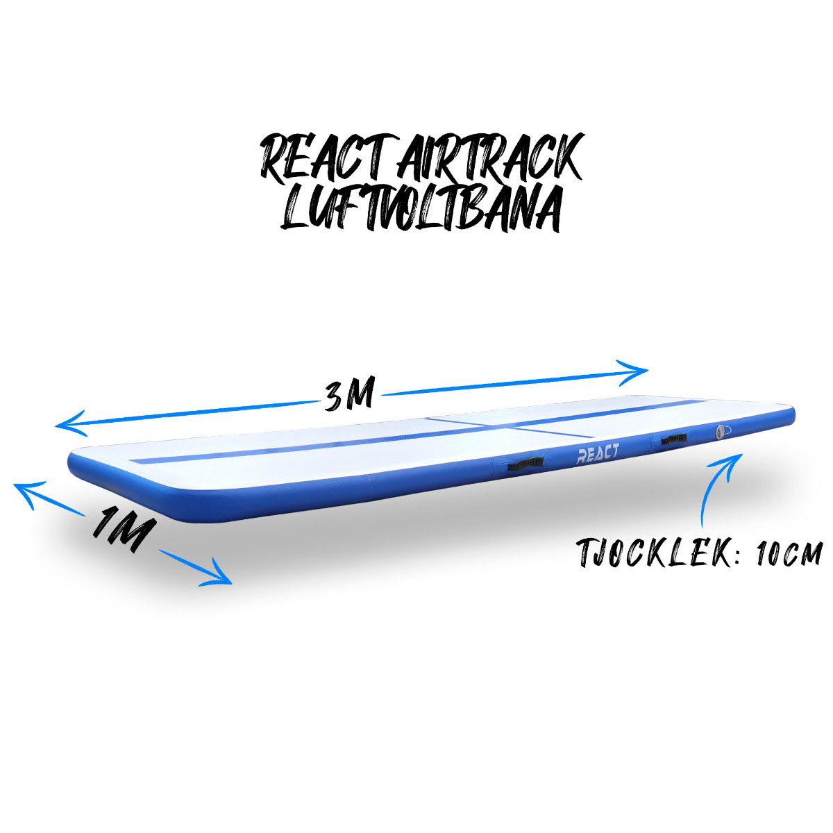 Treningsmatte React AirTrack Med Håndpumpe 2-pk